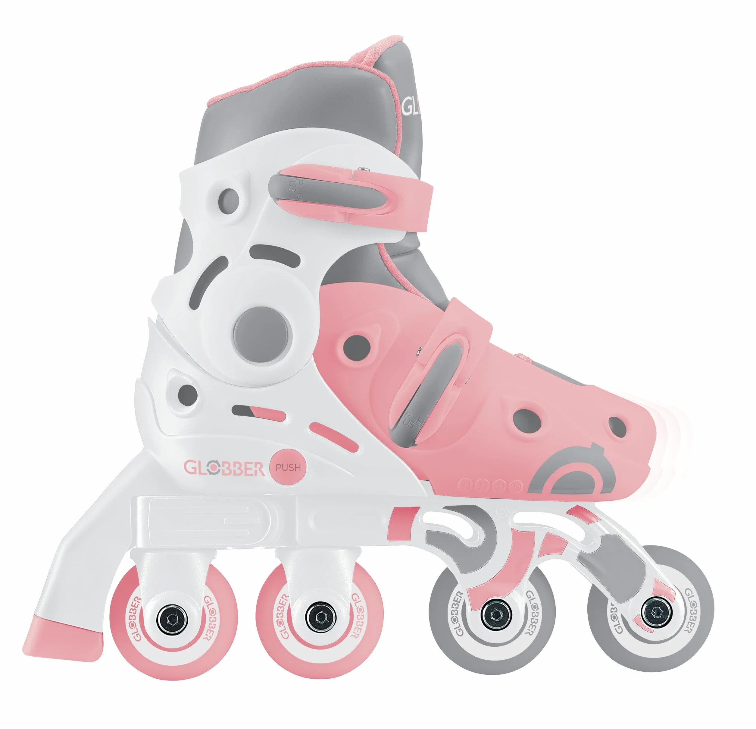 Globber Patines en Línea 2 en 1 Niños Talla 30-33 Rosa Pastel