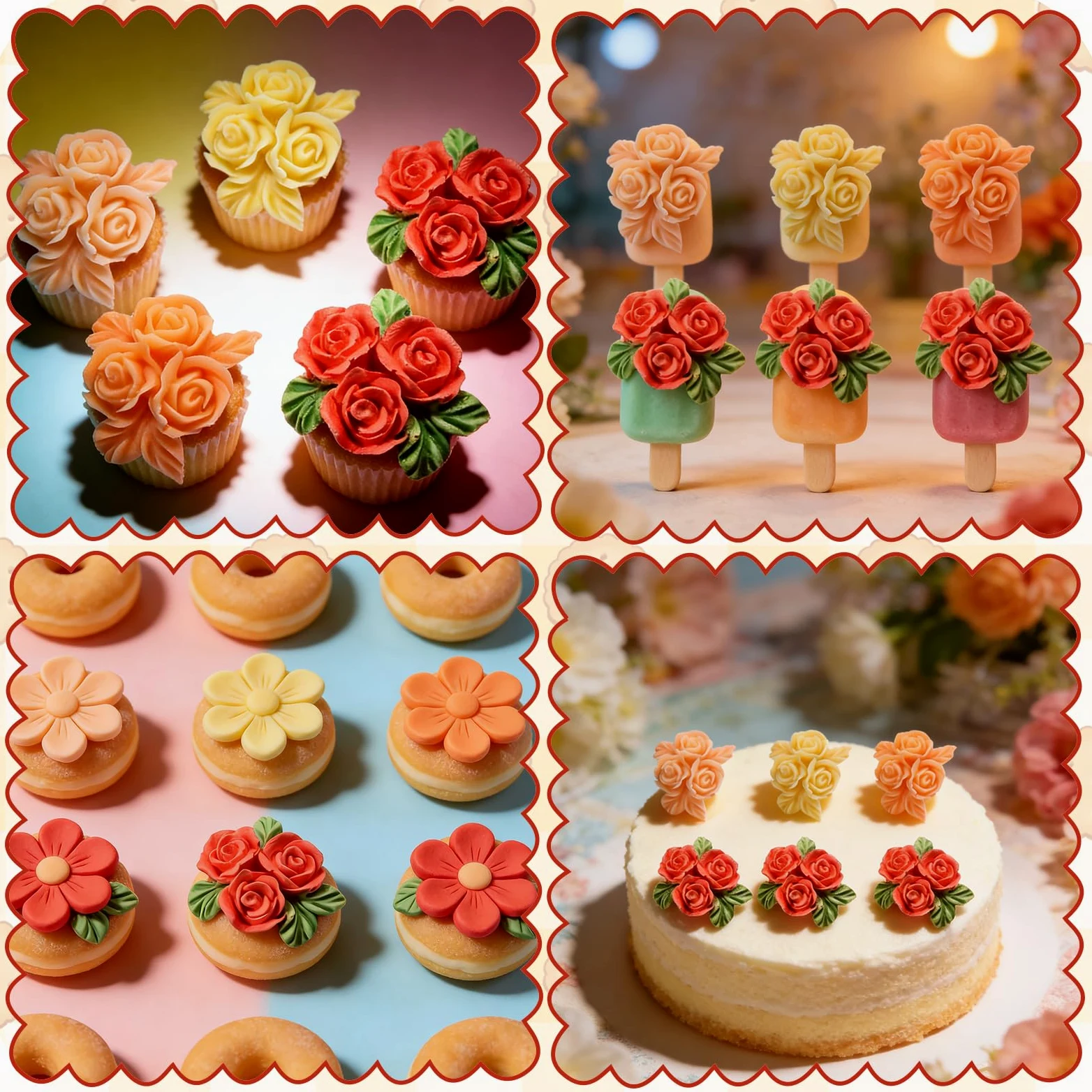 Molde de silicona con 6 cavidades para decoración de pasteles, para bodas, día de San Valentín, fiesta de cumpleaños, aniversario, cupcakes, chocolate, galletas, gelatina, pasta de flores, jabón