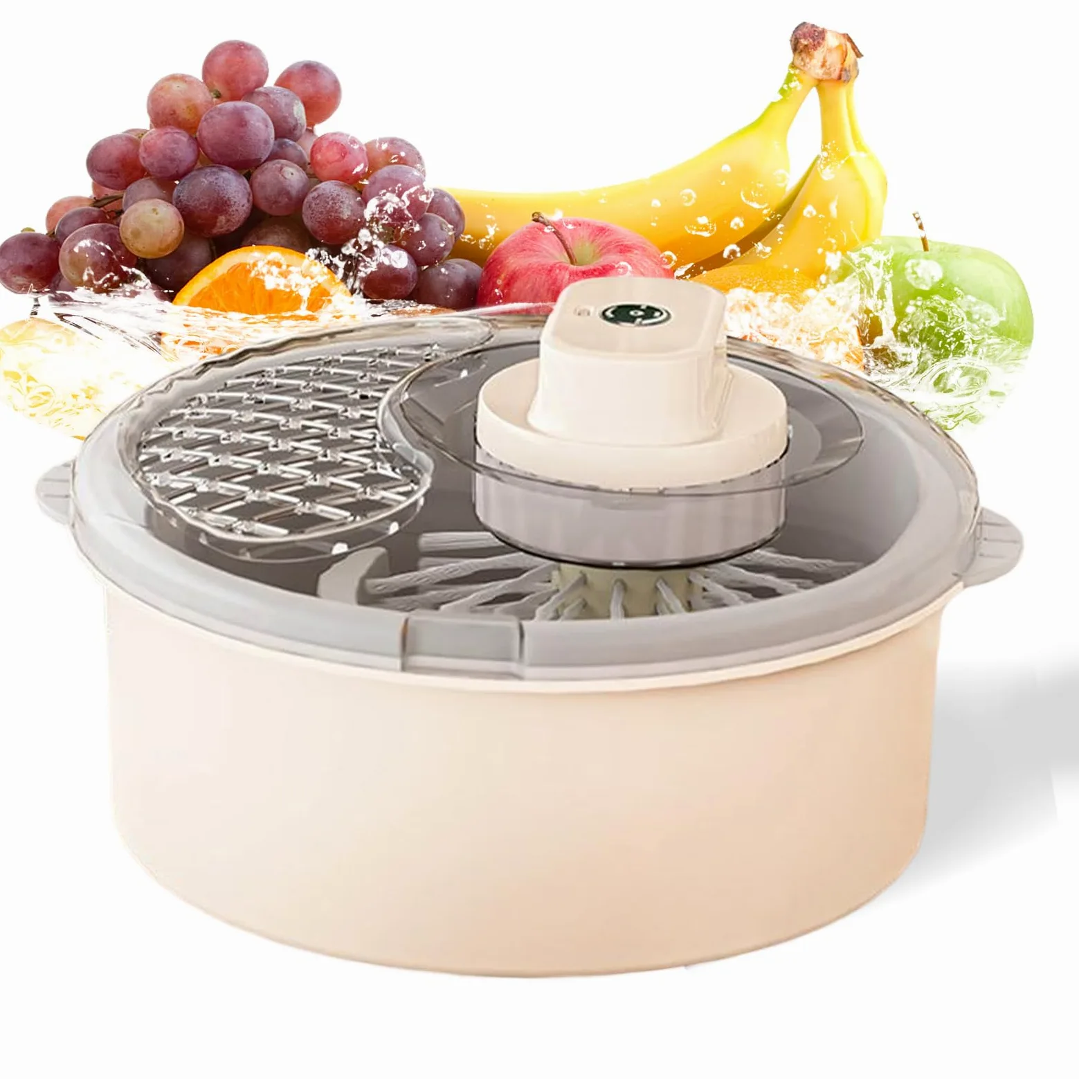 Centrifugador limpiador de frutas - Secador de cocina giratorio | eléctrica manual de frutas | Limpiador de alimentos eficiente para ensaladas, ensaladas, fresas, bayas y la preparación de