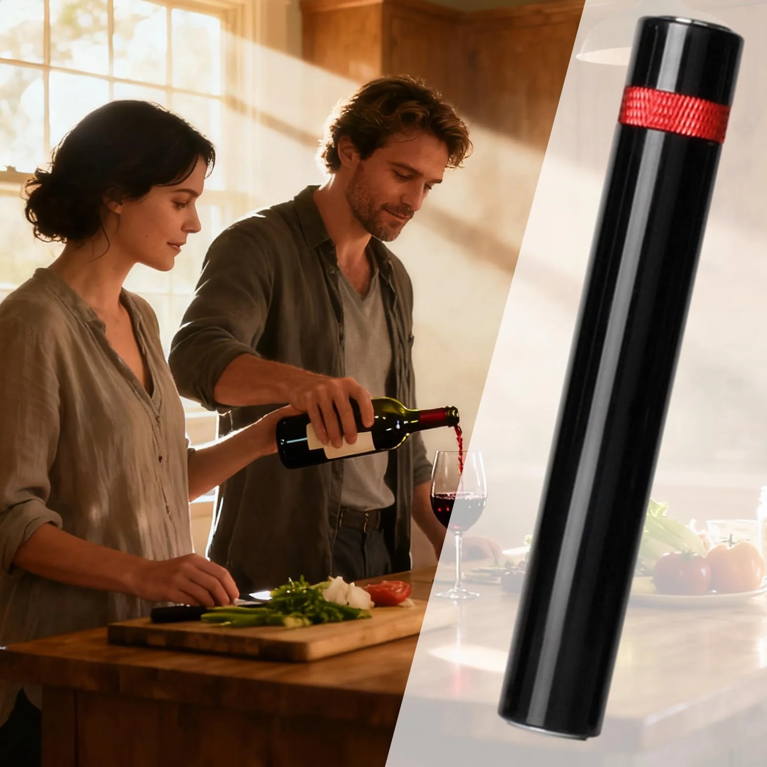 Para vino – Pinza tipo aguja – Bomba de presión de aire para botella, para cocina, hogar, restaurante, bar al aire libre, picnic, hotel, cena, , reunión