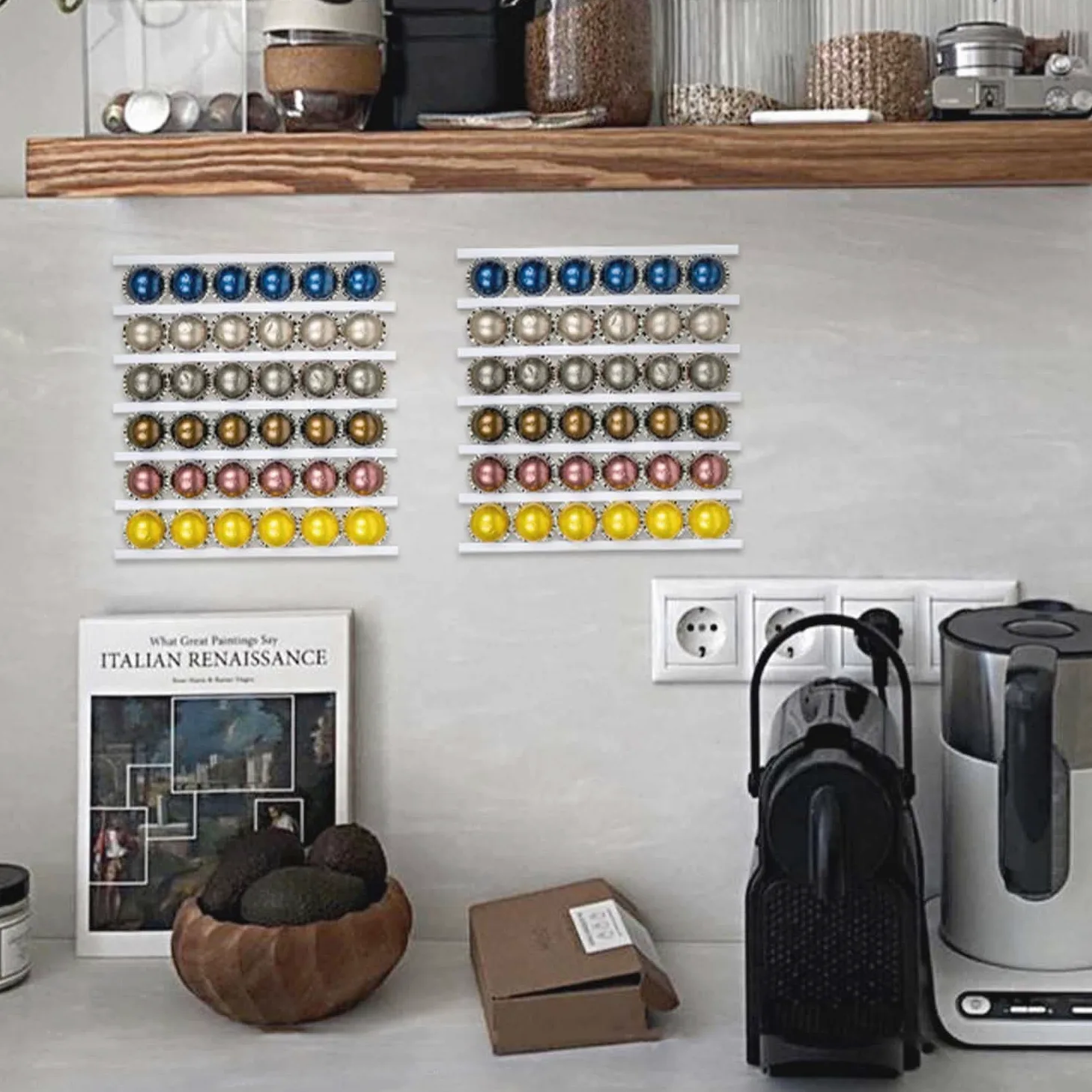 Compatible con Nespresso Vertuoline Cápsulas de café Soporte de 10 unidades para color blanco