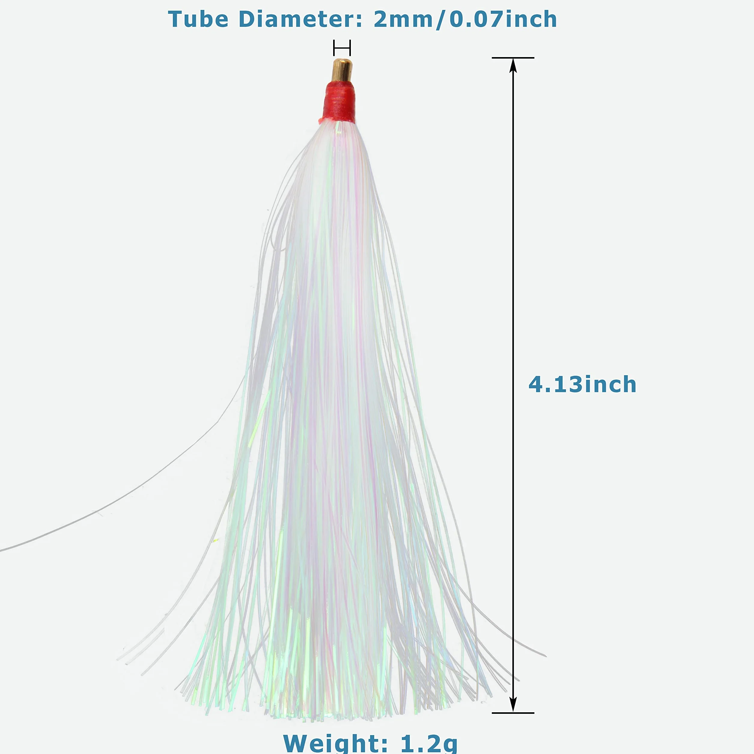 Pesca Mylar Flash Teaser Tail 9 unids Bucktail Cebo Agua Salada 3 colores