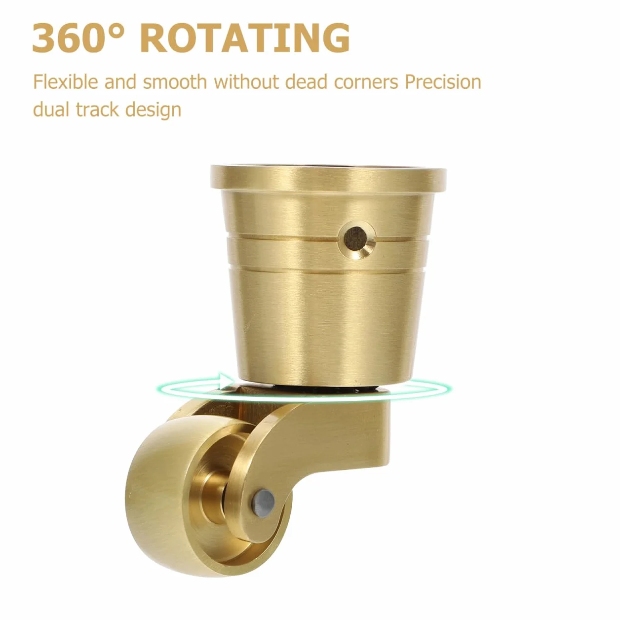 Ruedas giratorias de latón para muebles, sillas y sofá