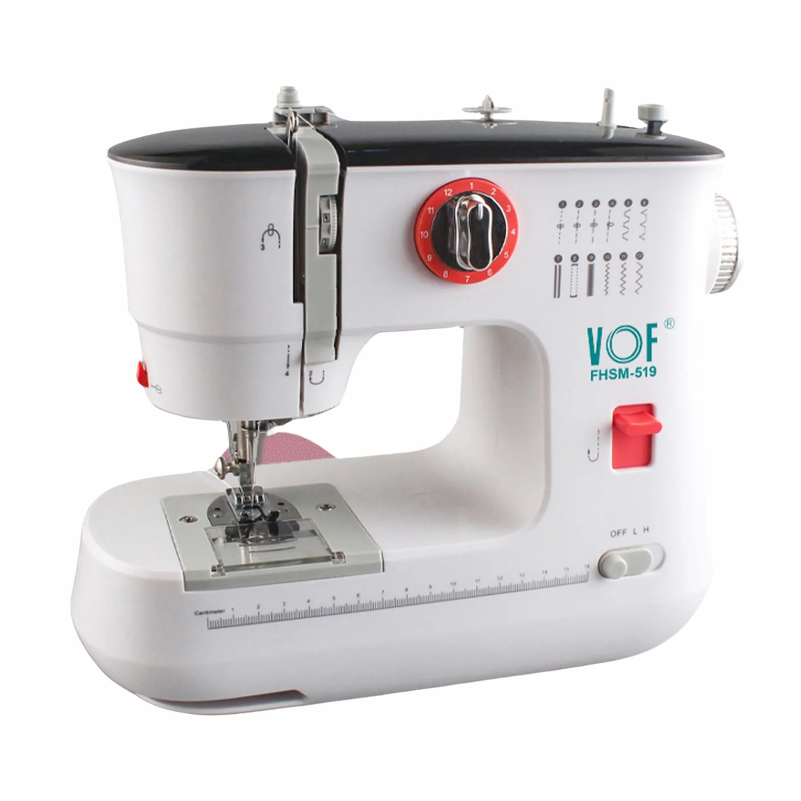 ZPSHYD Pequeña máquina de coser para principiantes, 12 puntadas Mini máquina de coser portátil mejorada, enchufe EU 220V