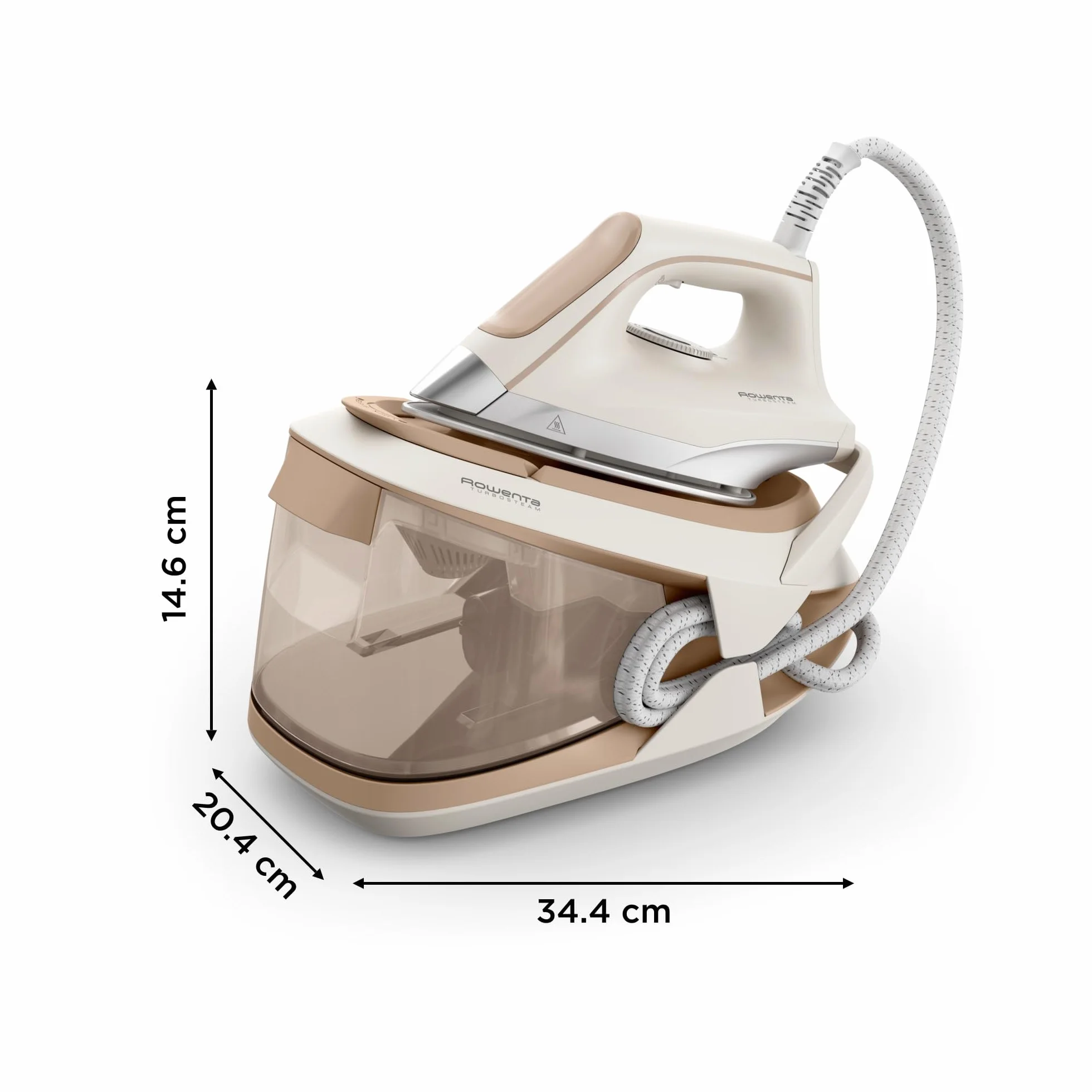 Rowenta Turbosteam Centro de Planchado Compacto, 6,5 Bar, Golpe de Vapor 350 g/min, Vapor Continuo 120 g/min, Depósito 1,7 L, Elimina Arrugas Difíciles, Fácil de Usar (Reacondicionado)