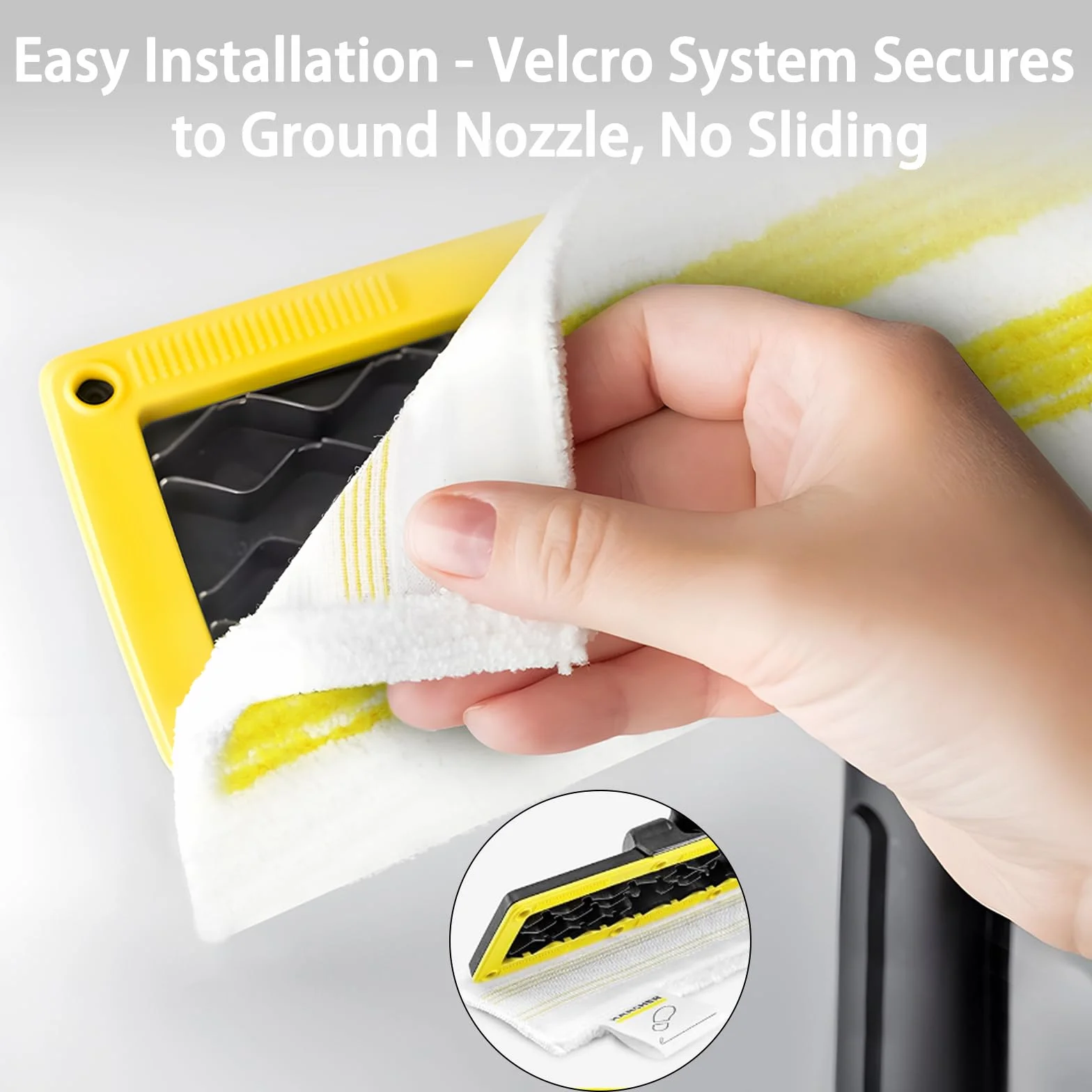 6 Piezas Paños Recambio para Kärcher EasyFix Boquilla Limpiadora de Vapor Kit, Microfibra Paños para Kärcher EasyFix SC 1, SC 2, SC 3, SC 4, SC 5 Boquilla, para Todo Tipo de Suelos