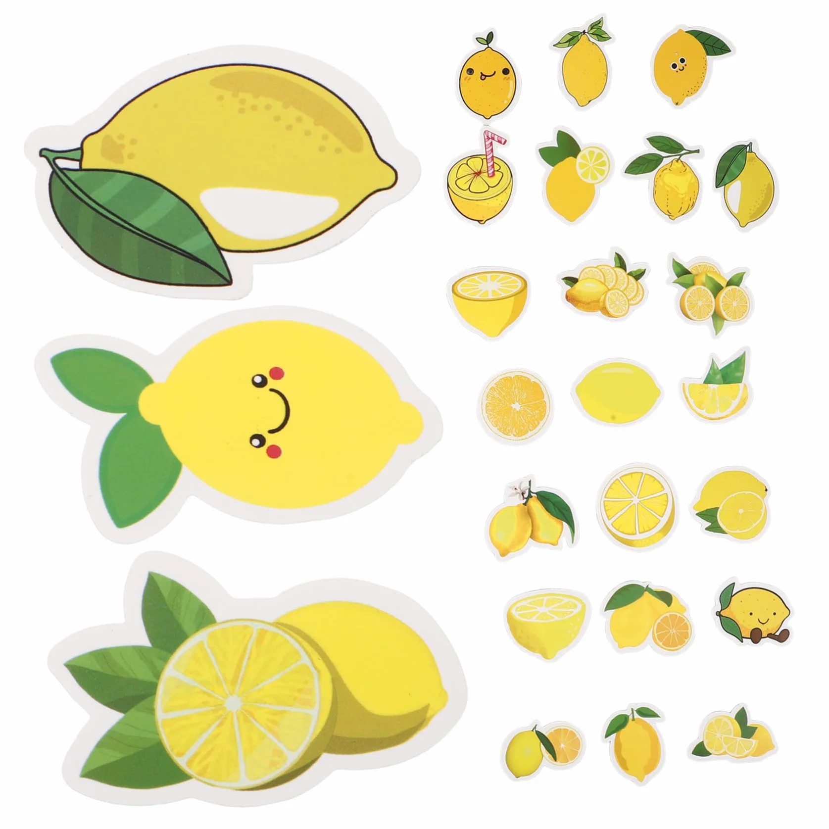 Didiseaon 50 Pegatinas de Limón Dibujos Animados, Pegatinas para Maleta y Nevera Adhesivas Decorativas, Seguras, Estilo Adorable
