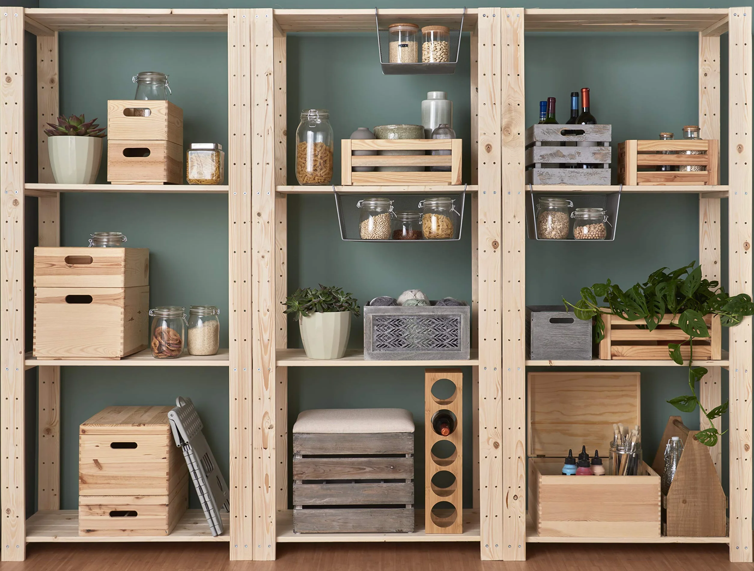 Zeller 13151 Caja Multiusos con Tapa, Madera, Marrón, 40x30x14 cm