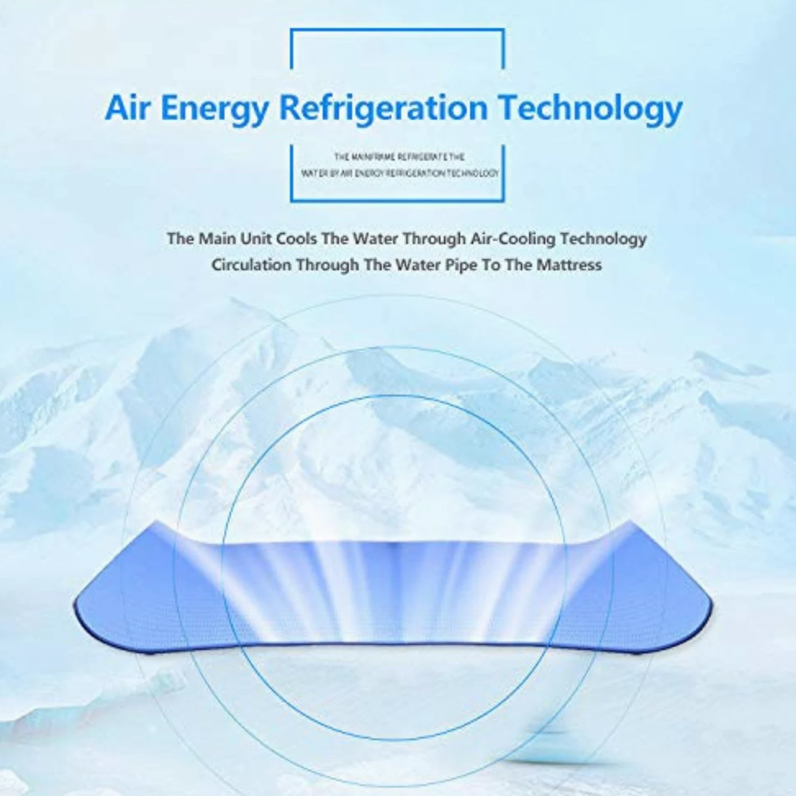 Almohadilla de colchón de enfriamiento silencioso para los que duermen calientes, refrigerador de cama de agua con control remoto, sistema de enfriamiento de cama de poco ruido para comodidad de sueño
