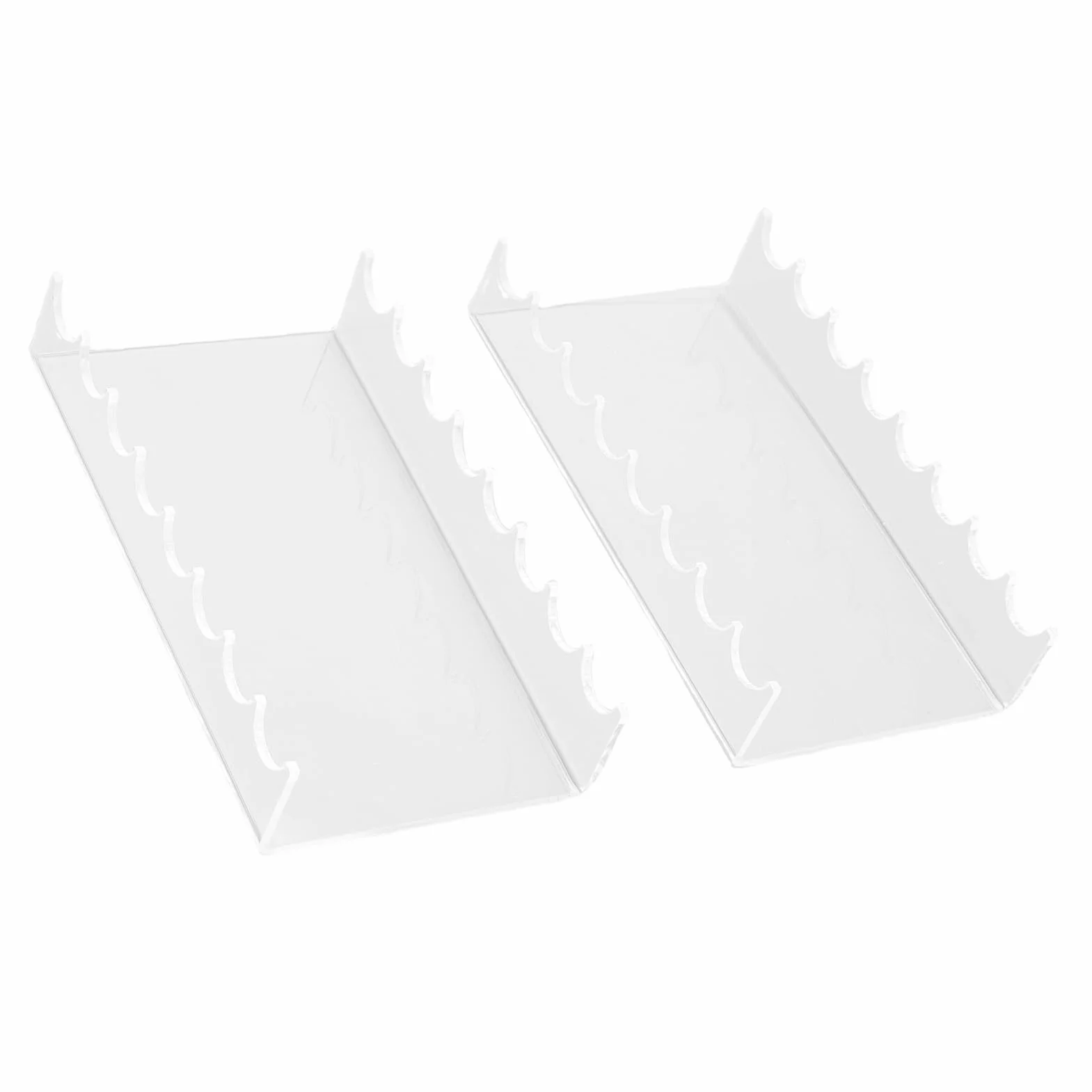 Porta Brochas de Maquillaje 2 Piezas, Organizador Horizontal Acrílico Transparente para Brochas de Maquillaje Pinceles de Pintura, Soporte de Secado y Almacenamiento Acces