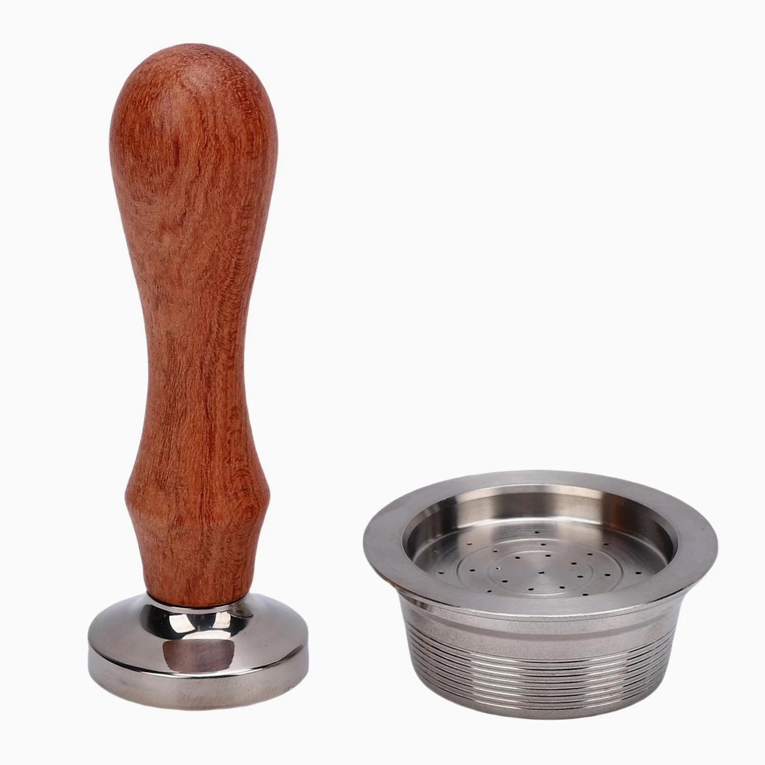 Cápsulas de Café Reutilizables para Cafeteras Mio, Cápsulas de Café Recargables Filtro de de Recargables de Acero Inoxidable con Prensa de, Cepillo y Cuchara