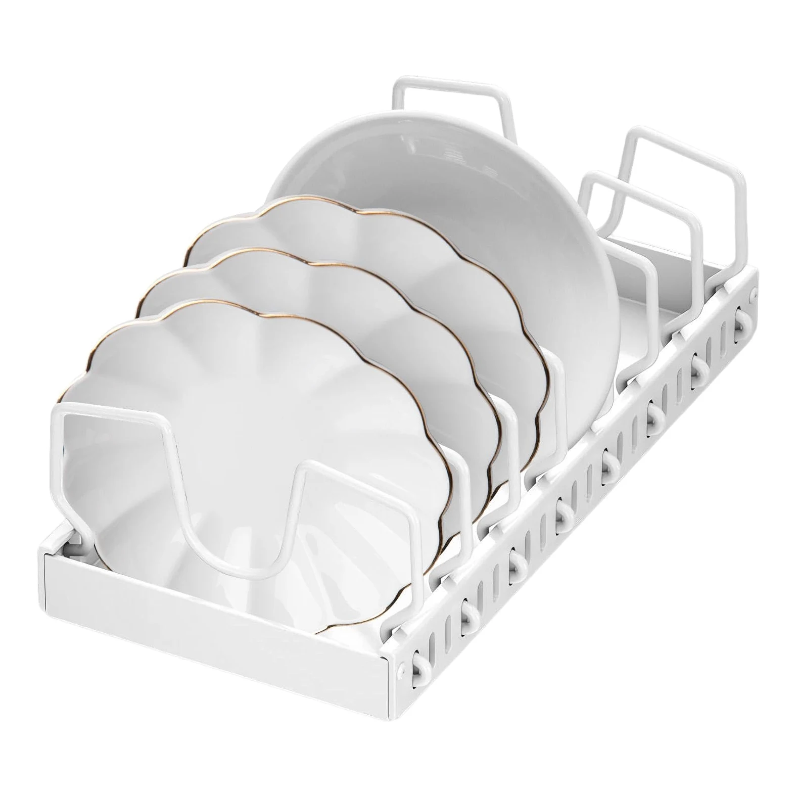 Organizador de ollas extraíble - Soporte para ollas adhesivo con polea | lisa, rejillas para ollas, armario para ollas ajustables con polea para cocina | utensilios de cocina, utensilios de cocina