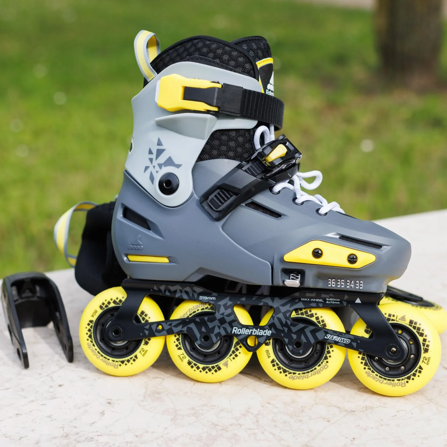 Rollerblade Apex - Patines en línea para niño, Color Amarillo, 37-40