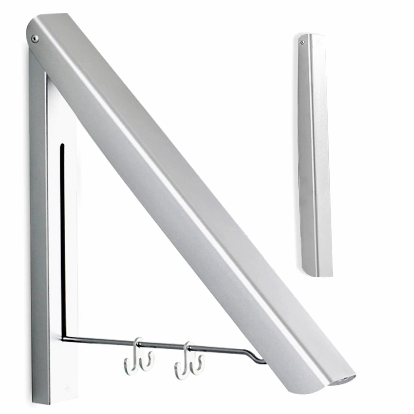 Percha Plegable De Secado Retráctil, Percha De Pared De Aluminio Organizador Plegable, Perchero Plegable De Aluminio Con Ganchos, Ahorrar Espacio para Lavadero, Dormitorio, Balcón, Baño