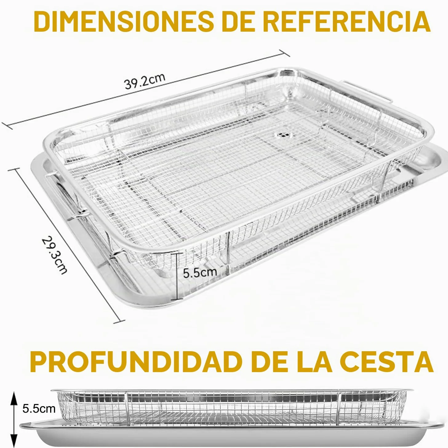 Bandeja de Horno de Acero Inoxidable con Rejilla de Enfriamiento | Bandeja para Hornear Galletas y Pasteles con Diseño Antiadherente, Resistente y Fácil de Limpiar para Cocina