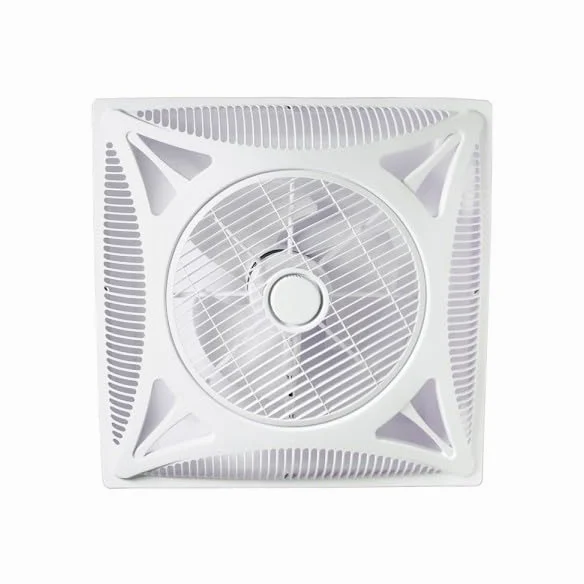 Bilake Ventilador de Techo Cuadrado 60x60 Blanco | Empotrable para Falso Techo y Panel Desmontable | Con Mando a Distancia | 3 Velocidades | Motor AC | Rejilla Orientable | Silencioso (Sin Luz)