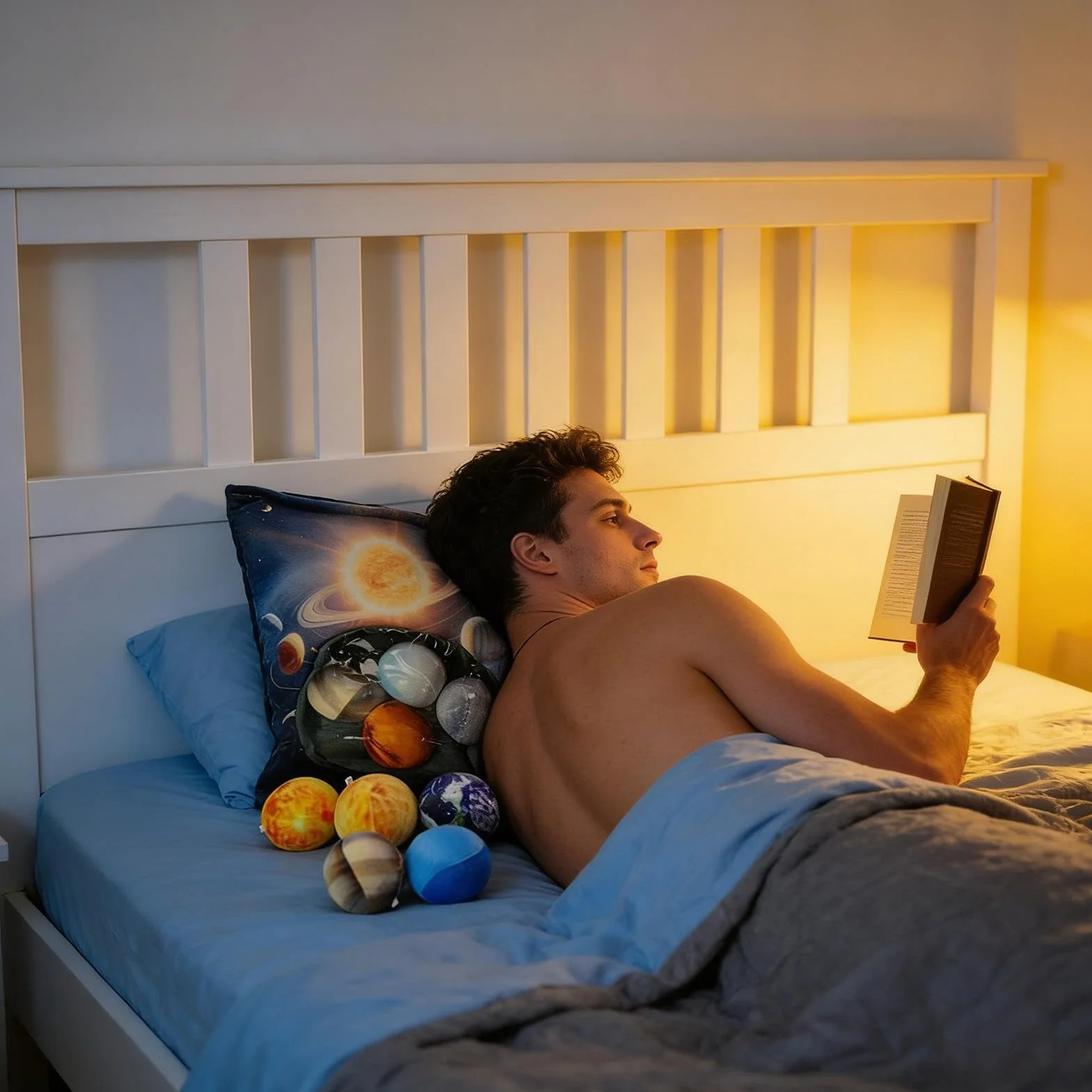 Genérico Almohada de Planetas - Almohadilla De Peluche Suave Y,Juego de Ocho Planetas Peluche Almohada para - para Sala Dormitorio Cuarto Bebé Sofá Cama Niños