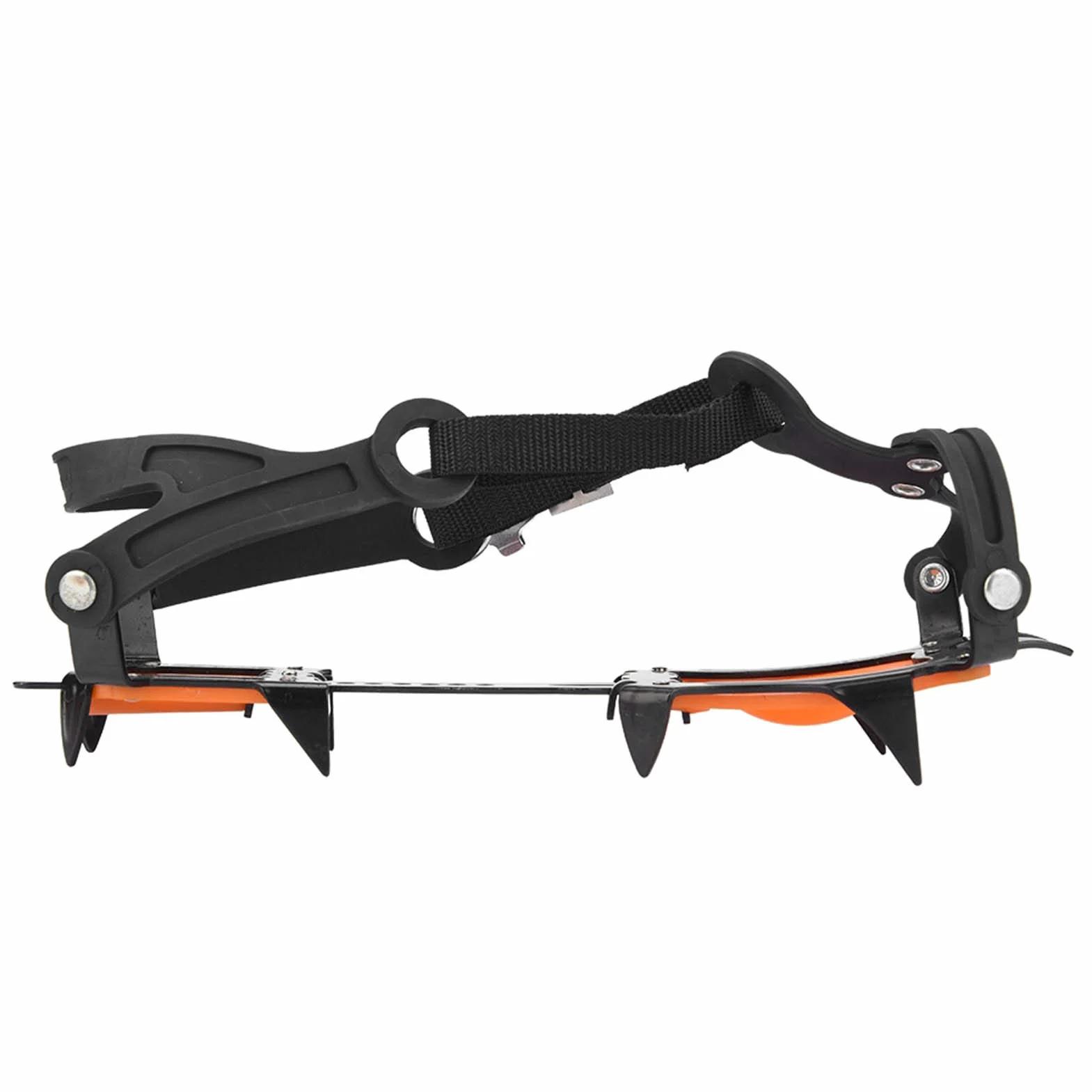 Crampones de Nieve 10 Dientes con Garra Ajustable para Botas de Senderismo
