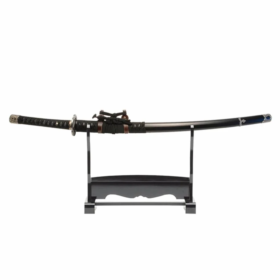 Soporte de Exhibición de Espada, Expositor de Madera para Katana y Sable de Luz, Negro