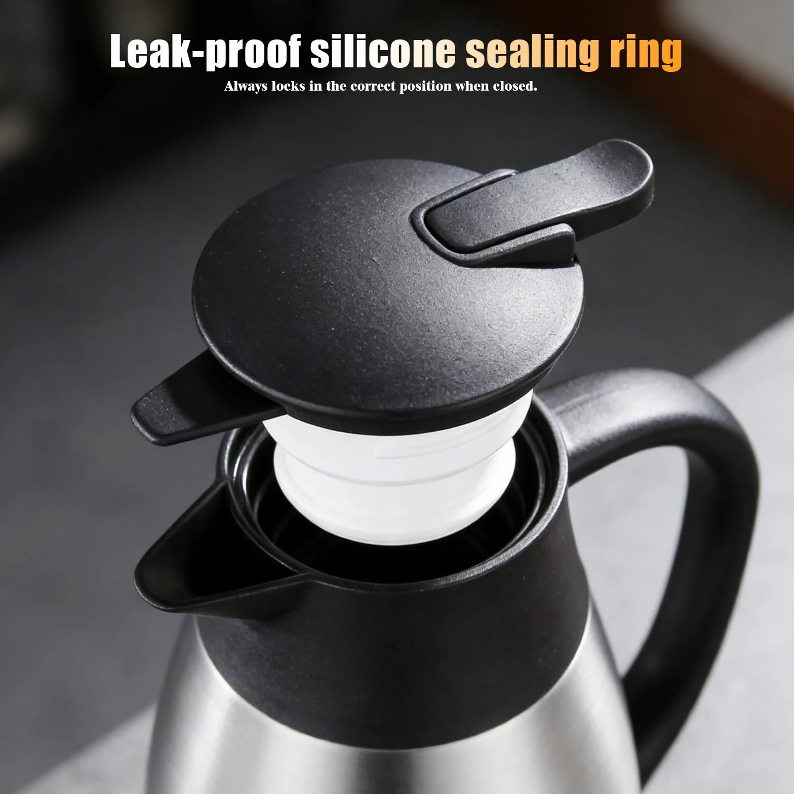 2 Litros Jarra Cafe, Termo de Agua Caliente, Hervidores al Vacío Aislados, Se Mantiene Caliente Durante 24 Horas, Termo Grande para Café, Té, Agua, Bebida, Jugo, Jarra Caliente