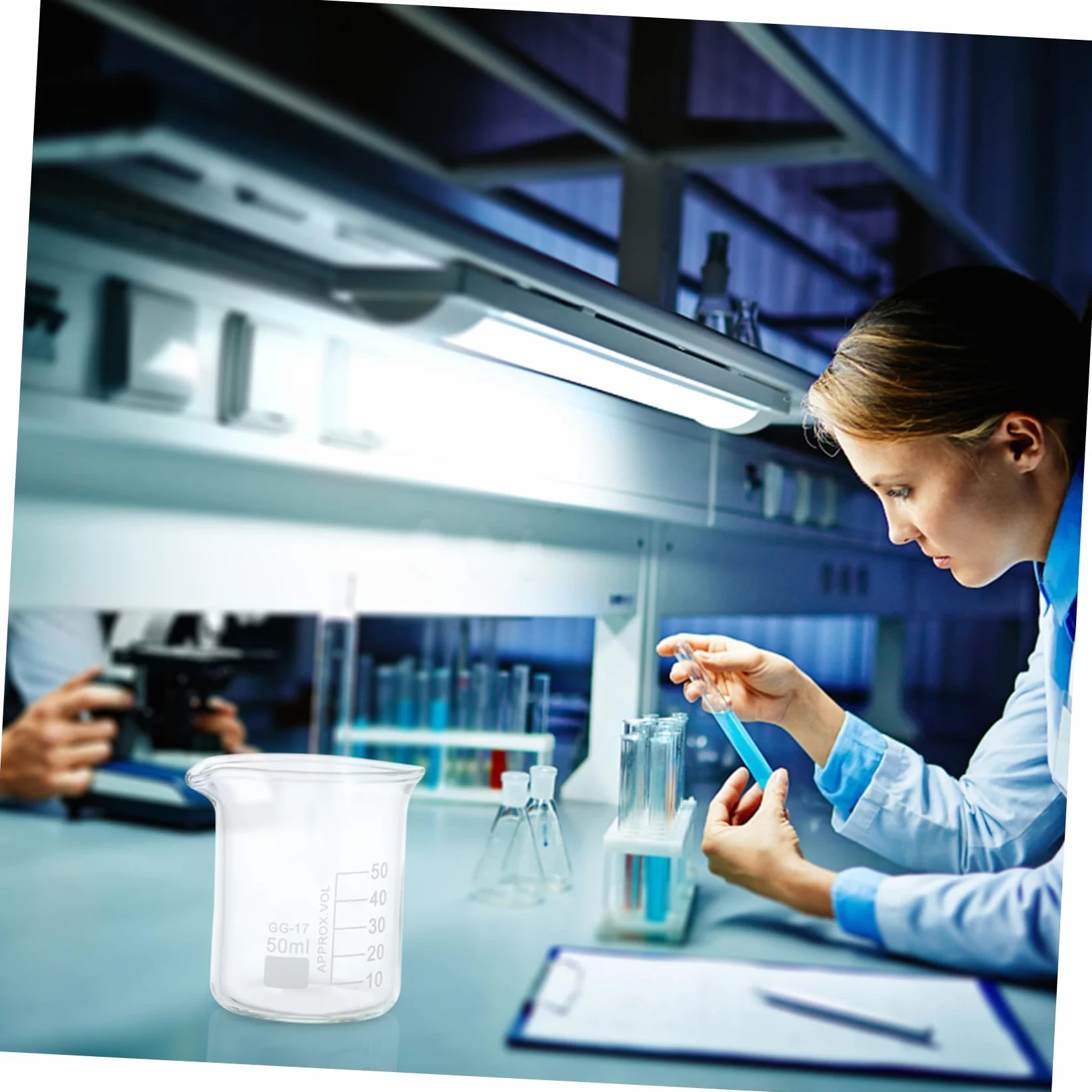 BESTYASH Vasos Medidores Transparentes de Vidrio 5 Piezas para Laboratorio | Tazas Medidoras de Líquidos, Porta Líquidos a Escala, Decoracion Colegio