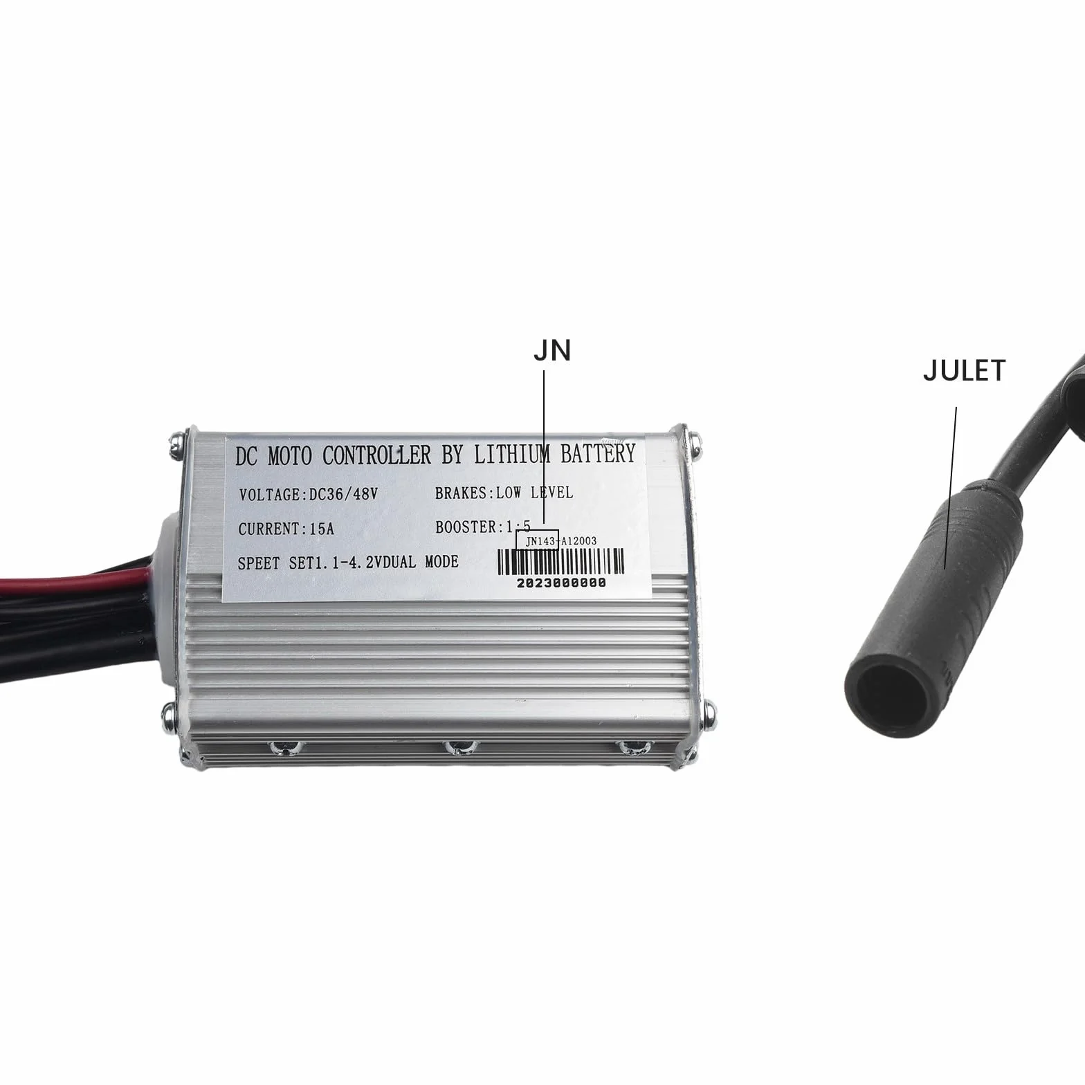 Controlador impermeable 15A 36V 48V para motor de eje sin escobillas Ebike