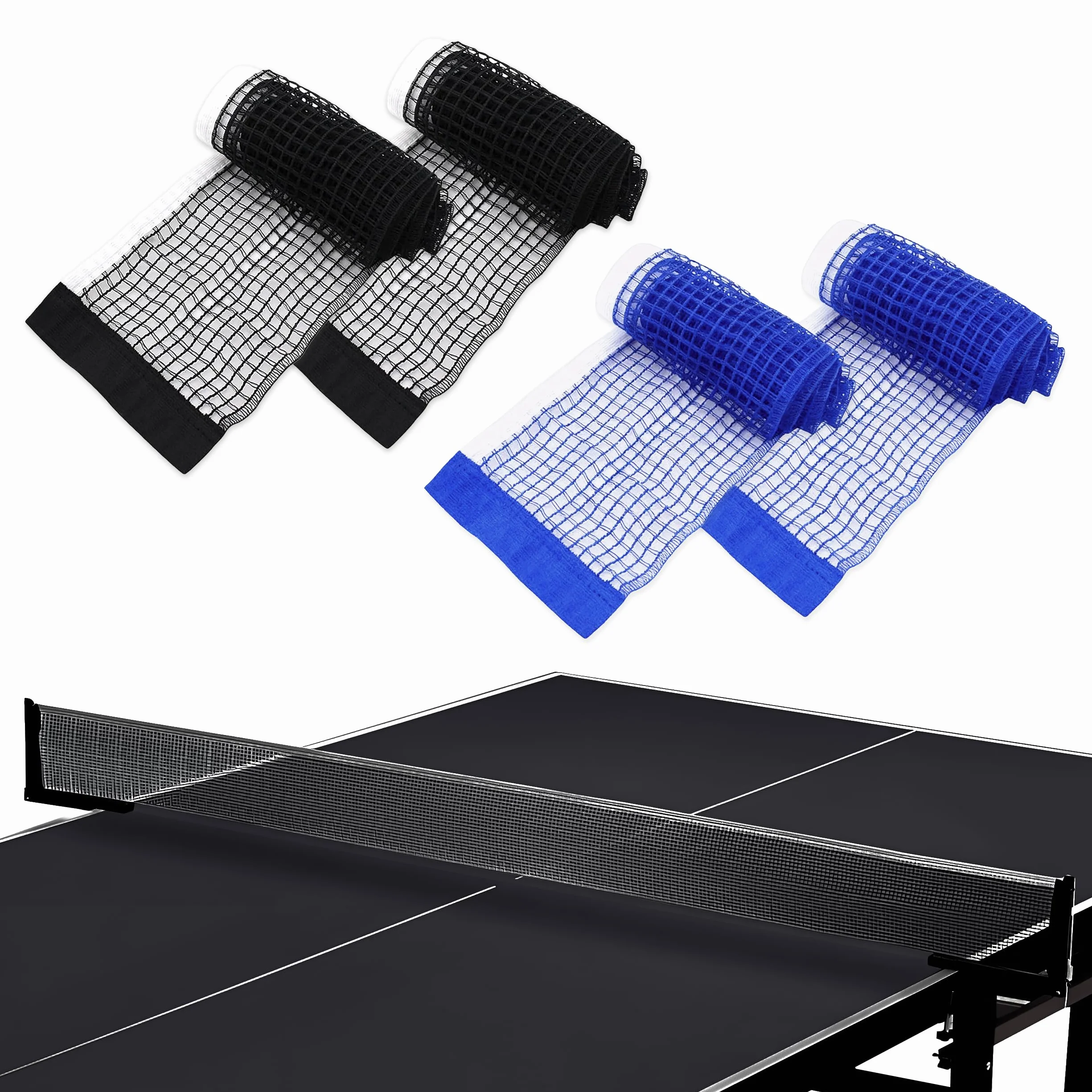 Red de Ping Pong de Poliéster 180 cm 2 Colores, Reemplazo para Mesa de Tenis de Mesa Interior y Exterior