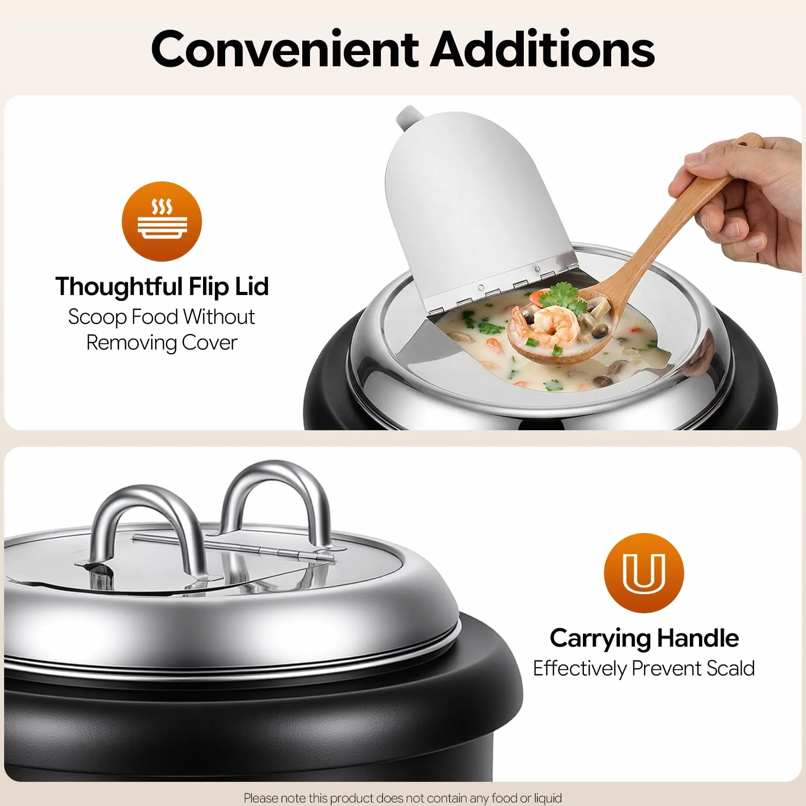 Multicooker eléctrica, 12 L, calentador de sopa, olla caliente eléctrica portátil, hervidor de sopa de 400 W, para calentar estofados, quesos, hervidas incluso bebidas calientes