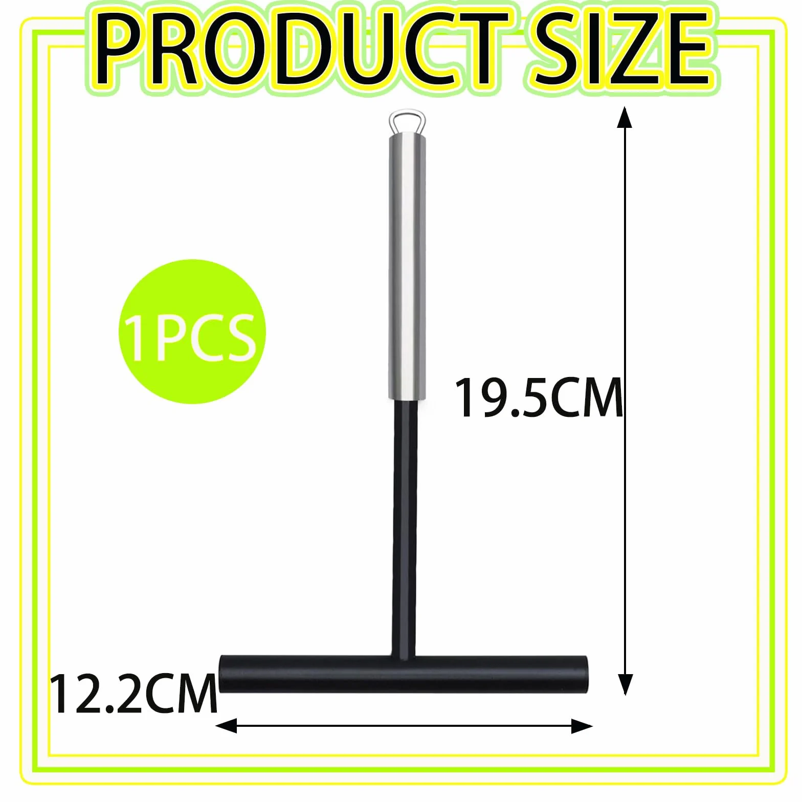 1 Pieza Esparcidor de Crepe Inoxidable de 19.5 cm Largo,Durable y Resistente a Altas Temperaturas T Herramienta de Panqueques para Hacer Crepes Pancakes Hornear Cocinar Utensilios de Cocina