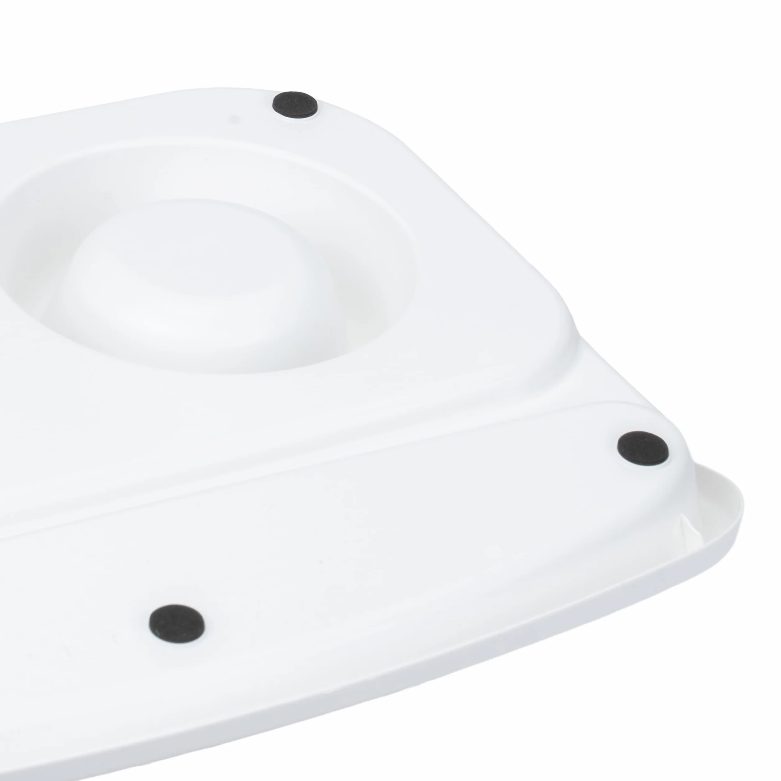 Ferplast Bandeja con Cuencos para Perros y Gatos Lindo Doble comedero para Animales, Base de plástico Resistente, Pies Antideslizantes, Dos Cuencos de 0,6 l incluidos, 44,5 x 34 x h 7 cm Rojo