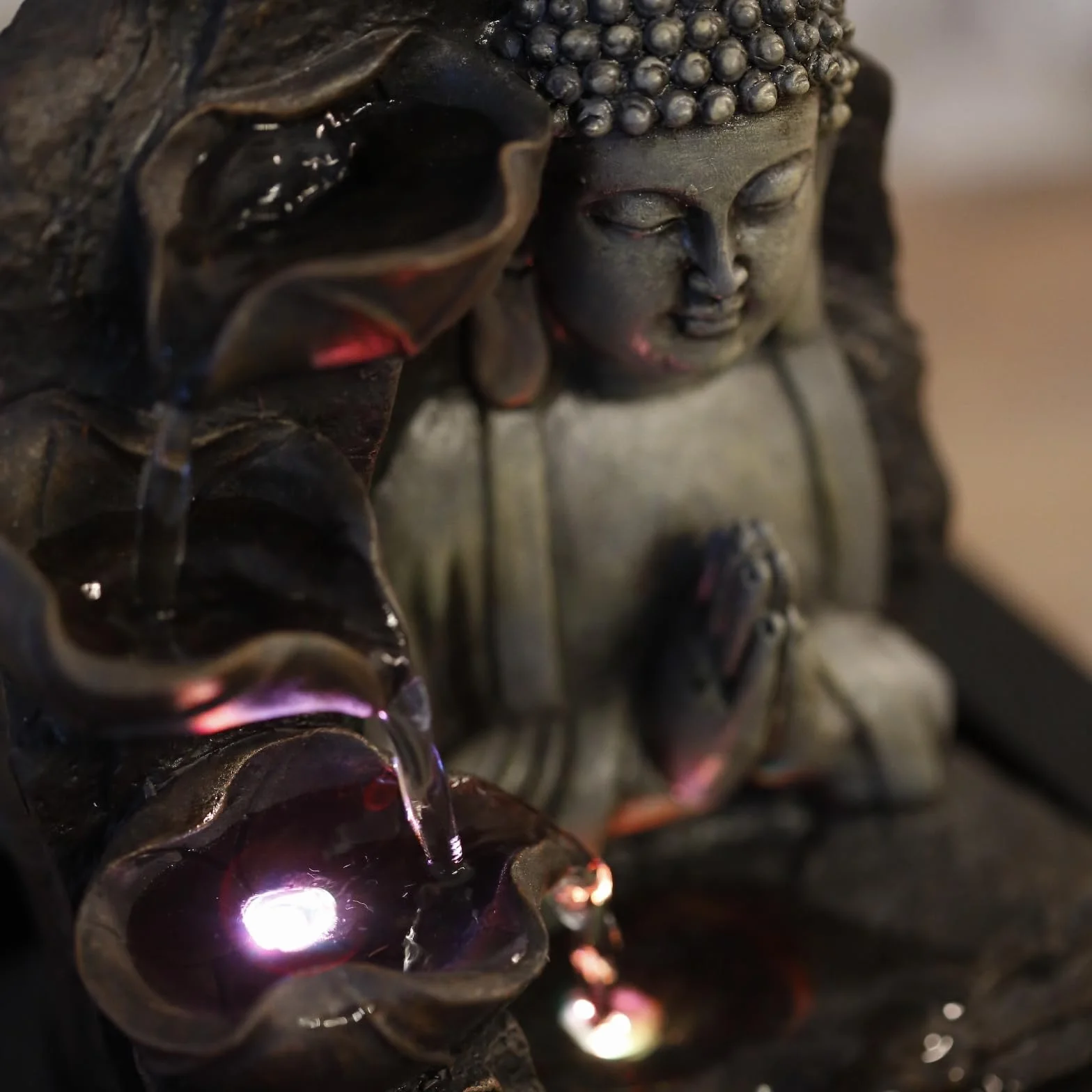 Zen'Light SPIRITUALITE Fuente de polirresina marrón Oscuro 21 x 21 x 26 cm