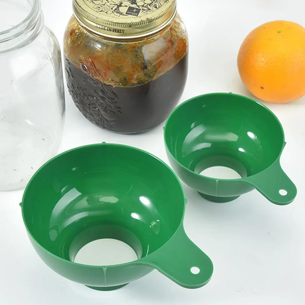 Embudo de Plástico de Boca Ancha de 2 tamaños para Enlatar, Rellenar Frascos de Vidrio, Cocinar, Rellenar Botellas, Transferir Líquidos, Ingredientes Secos, Aceite, Granos de Café Y Mezclas