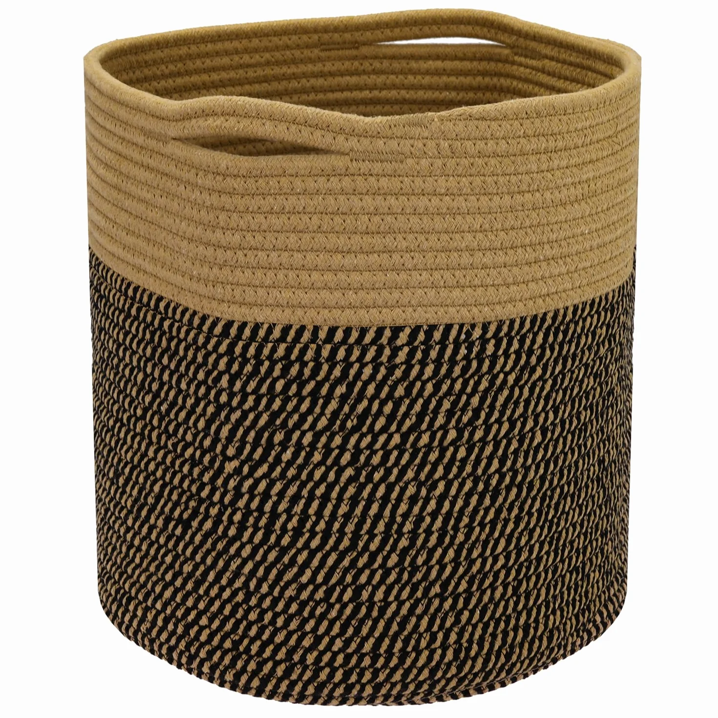 HMF Cesta de almacenamiento redonda para Kallax 31 x 31 cm negro miel