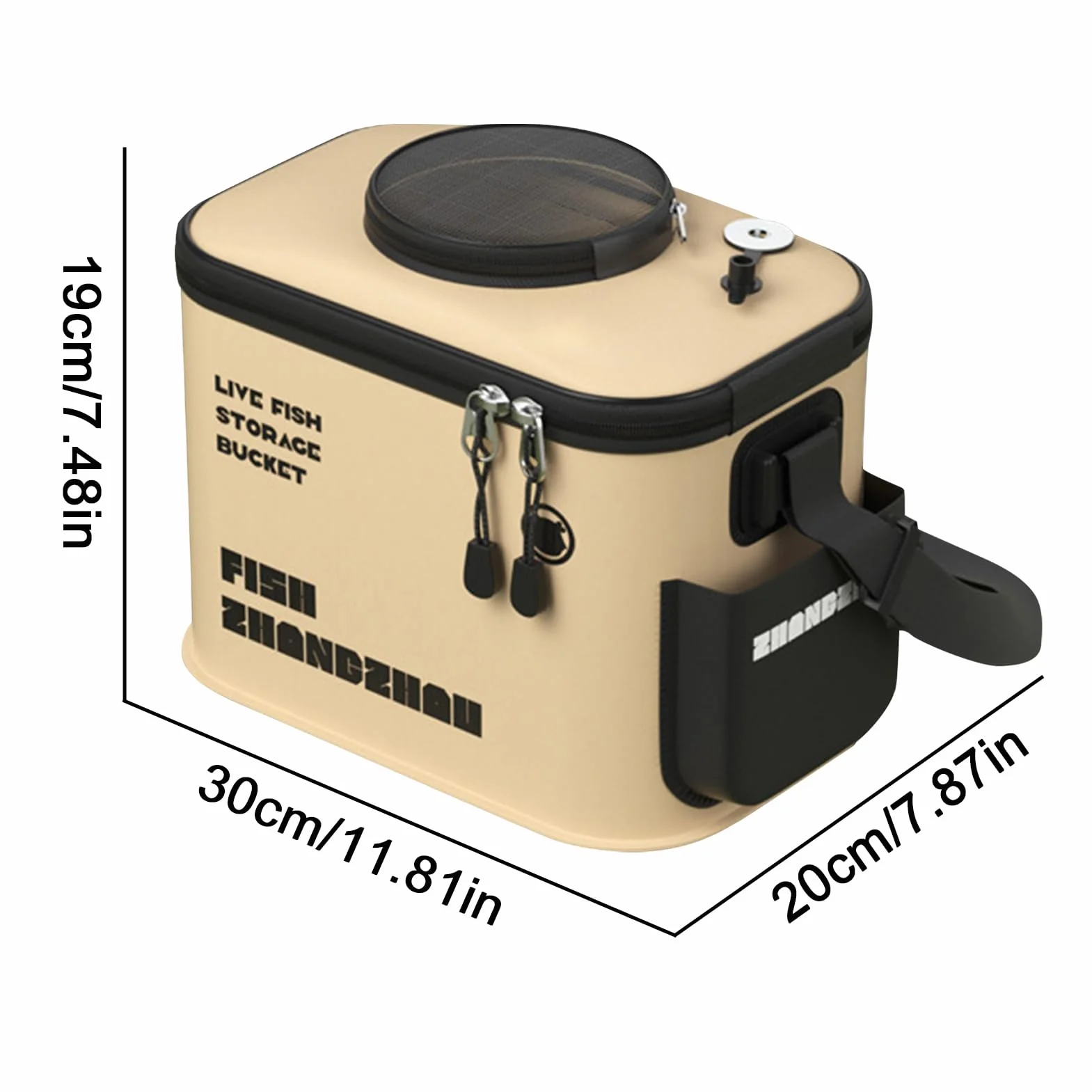 Cubo Plegable para Peces EVA Multifuncional para Lagos, Arroyos