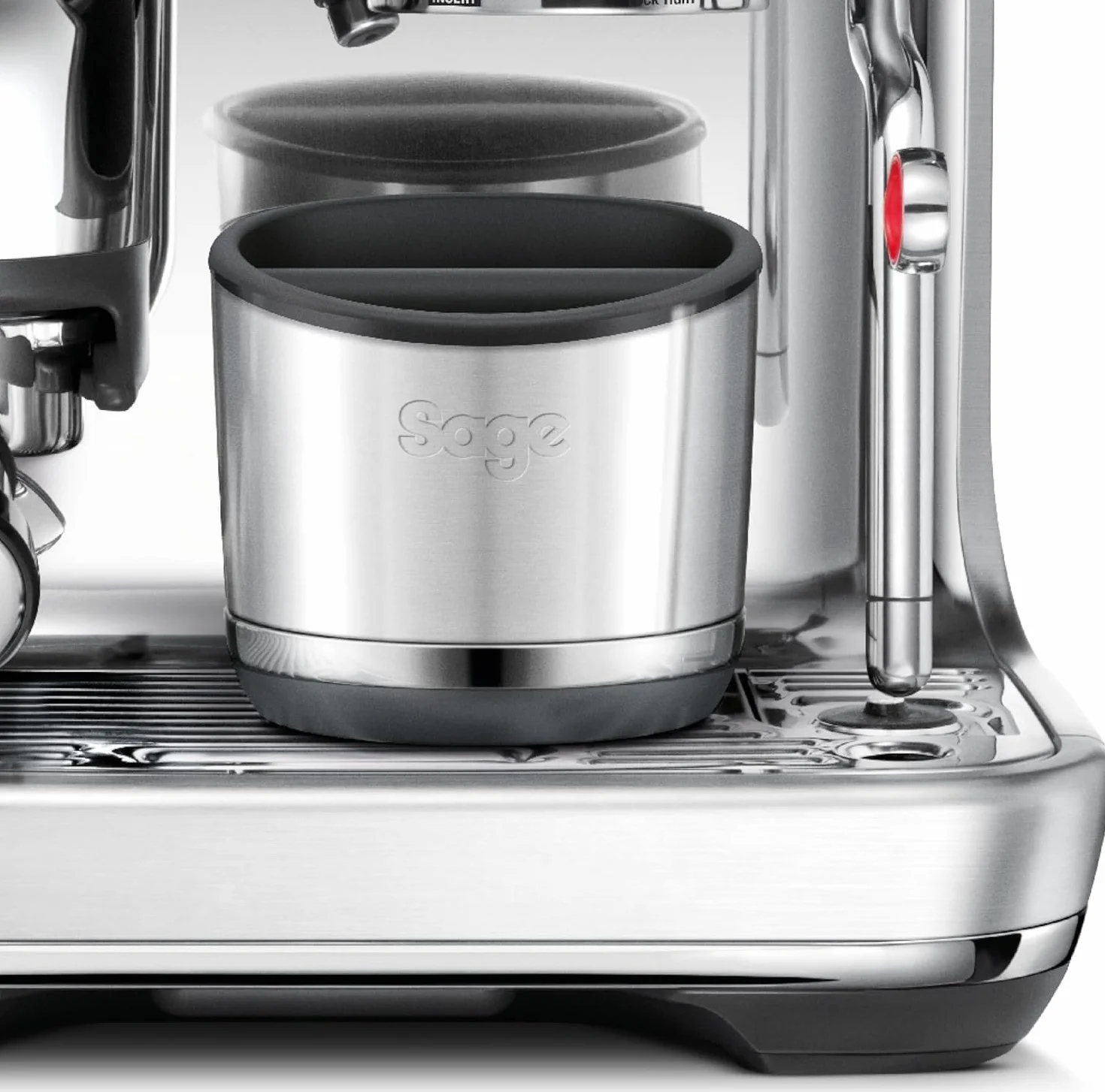 Sage Knock Box 10 - Para Desechar Sin Desorden los Posos de Café - Almacena hasta 10 Posos de Espresso, Acero Inoxidable