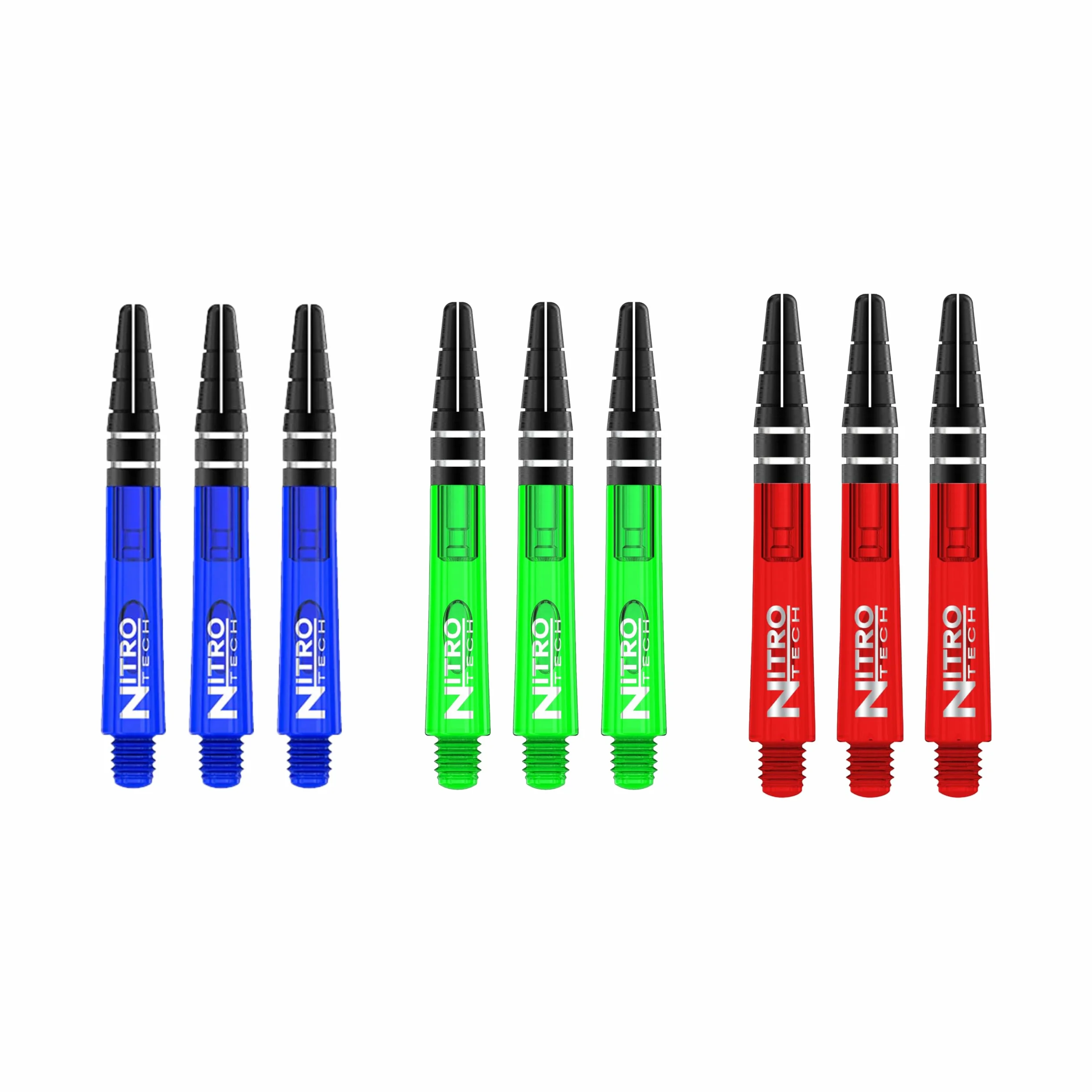 RED DRAGON Nitrotech Ejes de Dardos Cortos Multipack 2-3 Juegos por Paquete (9 Ejes en Total)