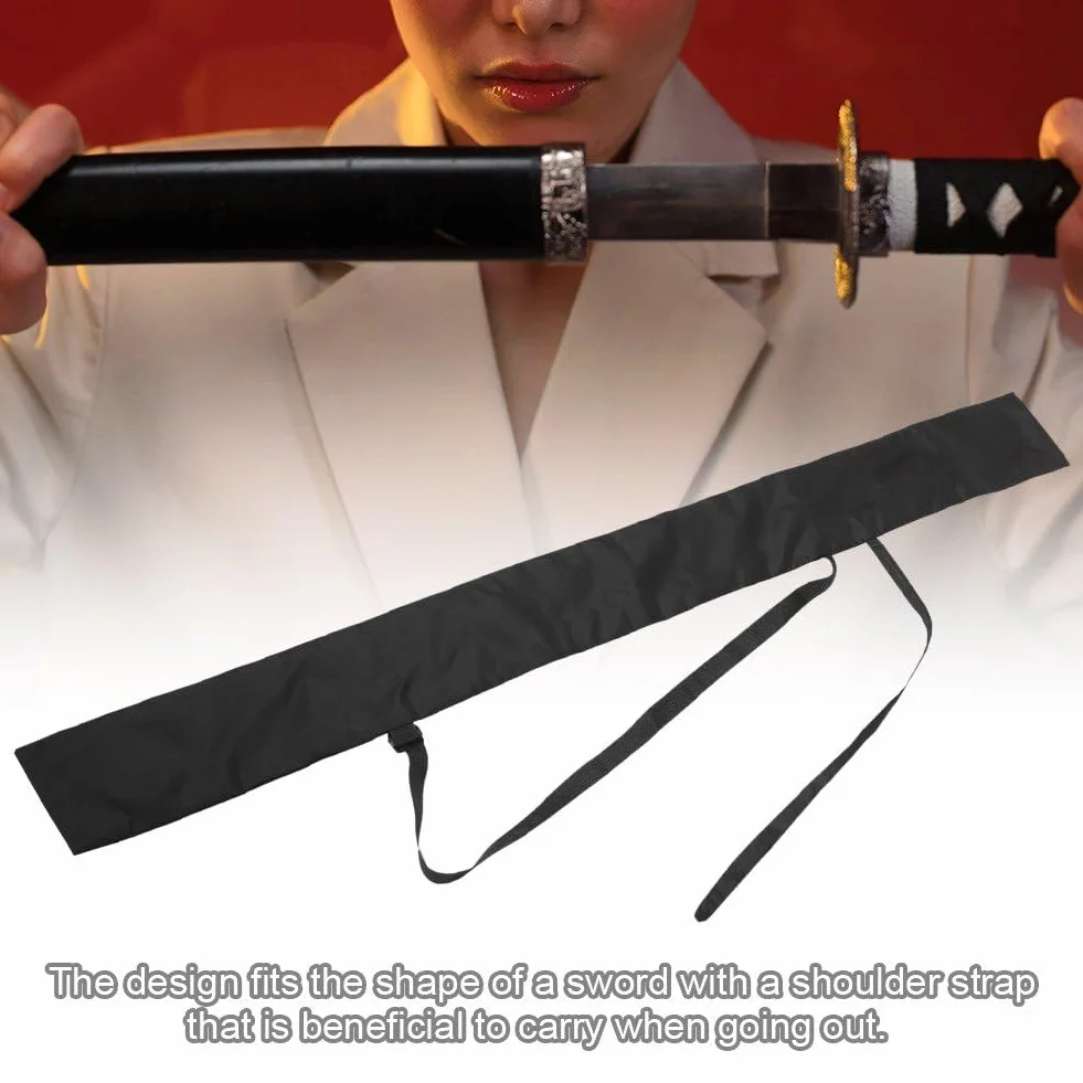 Bolsa De Espada Katana Negra Funda De Transporte Estuche Para Disfraz Samurai Cosplay Fiesta