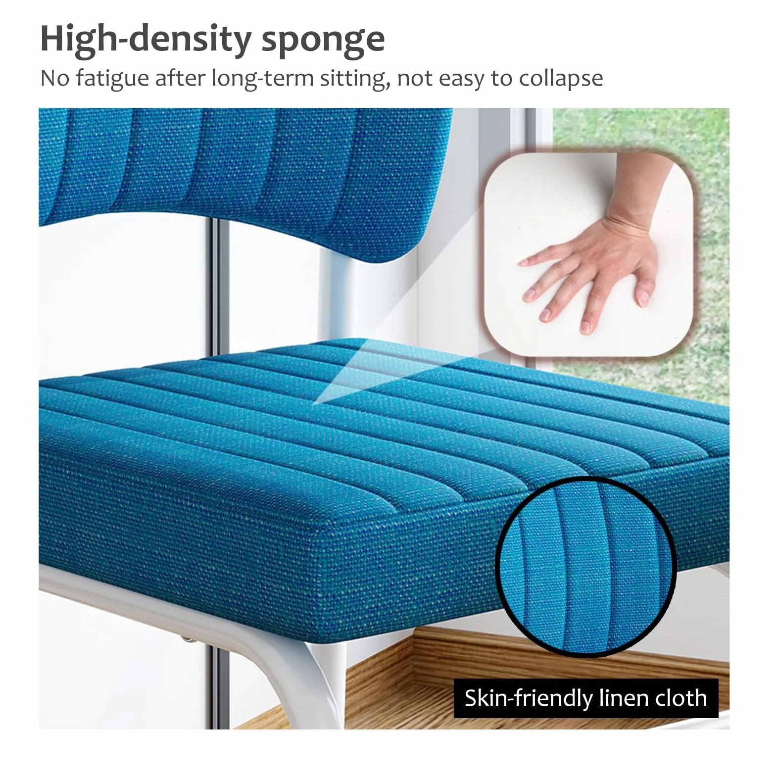 Sillas de oficina sin ruedas, Silla ergonomica escritorio for salas de conferencias, Sillas for invitados y Sillas escritorio, Silla de comedor cómoda y apilable, Silla de computadora fija(Brown)