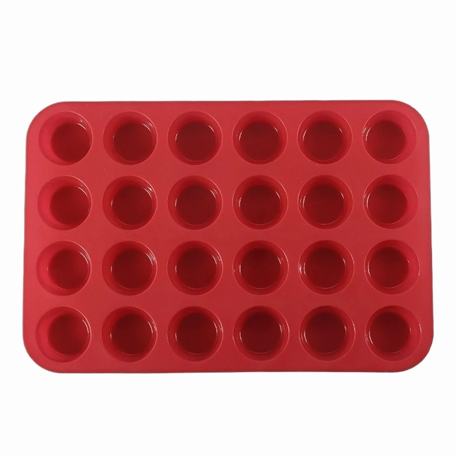 2 piezas de herramientas for hornear, 24 tazas redondas uniformes, molde for pasteles cocina para Pasteles(Orange)