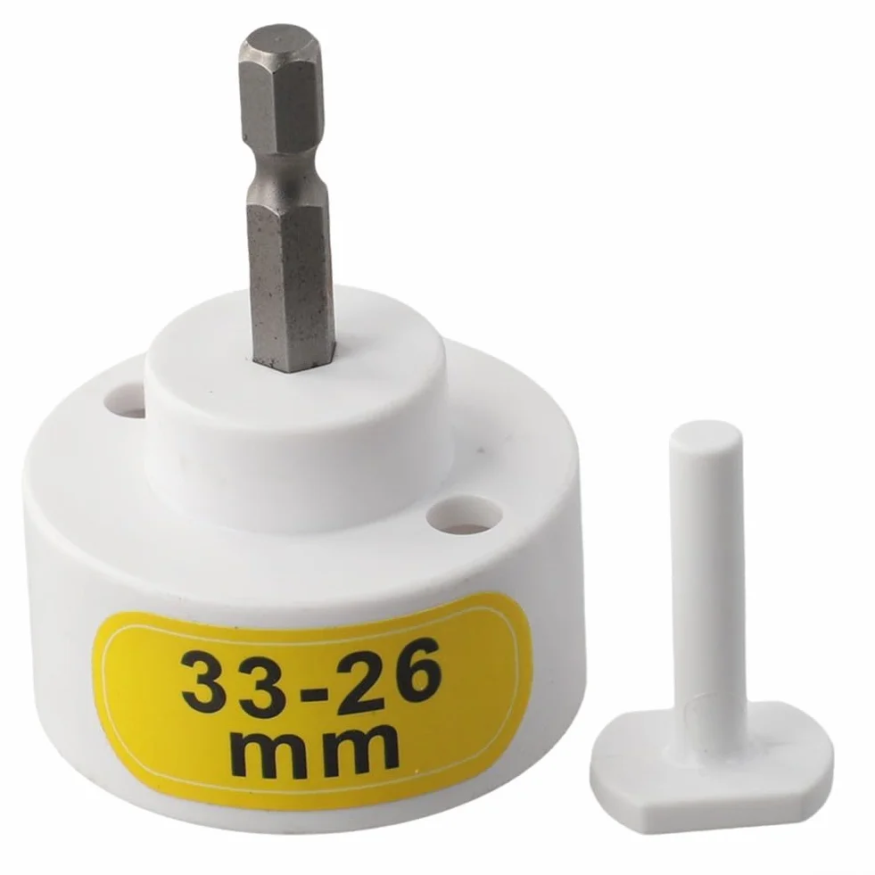Cabezal taponador eléctrico blanco para sellado de botellas, adaptador de broca hexagonal de 1/4 pulgadas, herramienta de plástico ajustable de 10-50 mm, para operaciones de embalaje eficientes (20-30