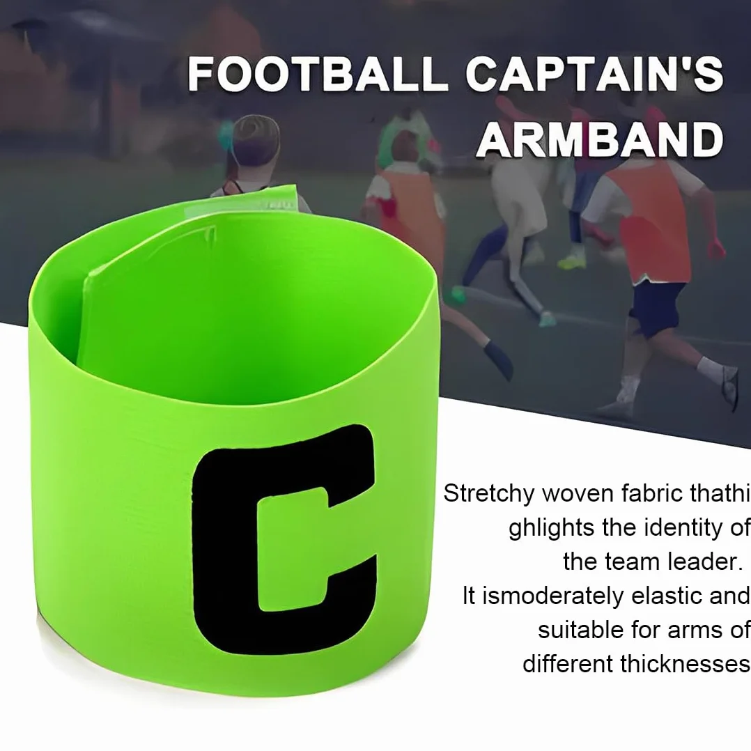 Brazaletes de Capitán de Fútbol Elásticos Ajustables para Niños y Adultos - Juego de 5