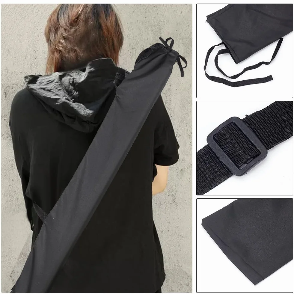 Bolsas para Espadas NBEADS 114x13cm Cuero PU Bolsa de Transporte Espada Correa Samurai Cosplay Halloween Negro