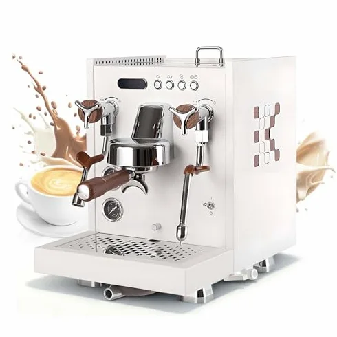 Espumador de Leche Comercial, Vaporizador Automático de Leche de Acero Inoxidable de 2850W con Control Digital de Temperatura, CREA Microespuma de Calidad Barista para Arte Latte