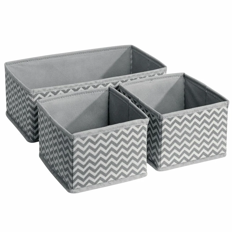 mDesign Caja de almacenamiento para armarios 3 formatos juego de 8