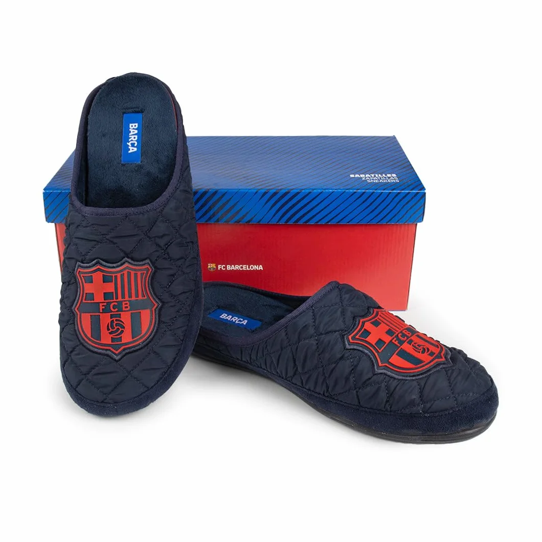 MARPEN Slippers, Zapatillas Equipo de Fútbol FC Barcelona Acolchadas