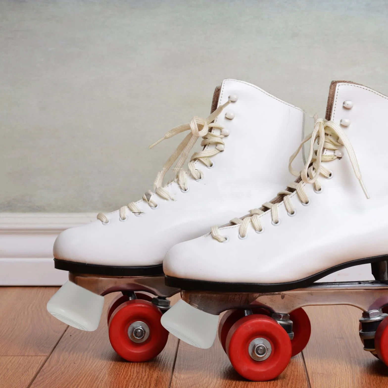 VILLCASE Frenos para Patines de Ruedas Cabezales Dobles y Base Antideslizante, 4 Unidades