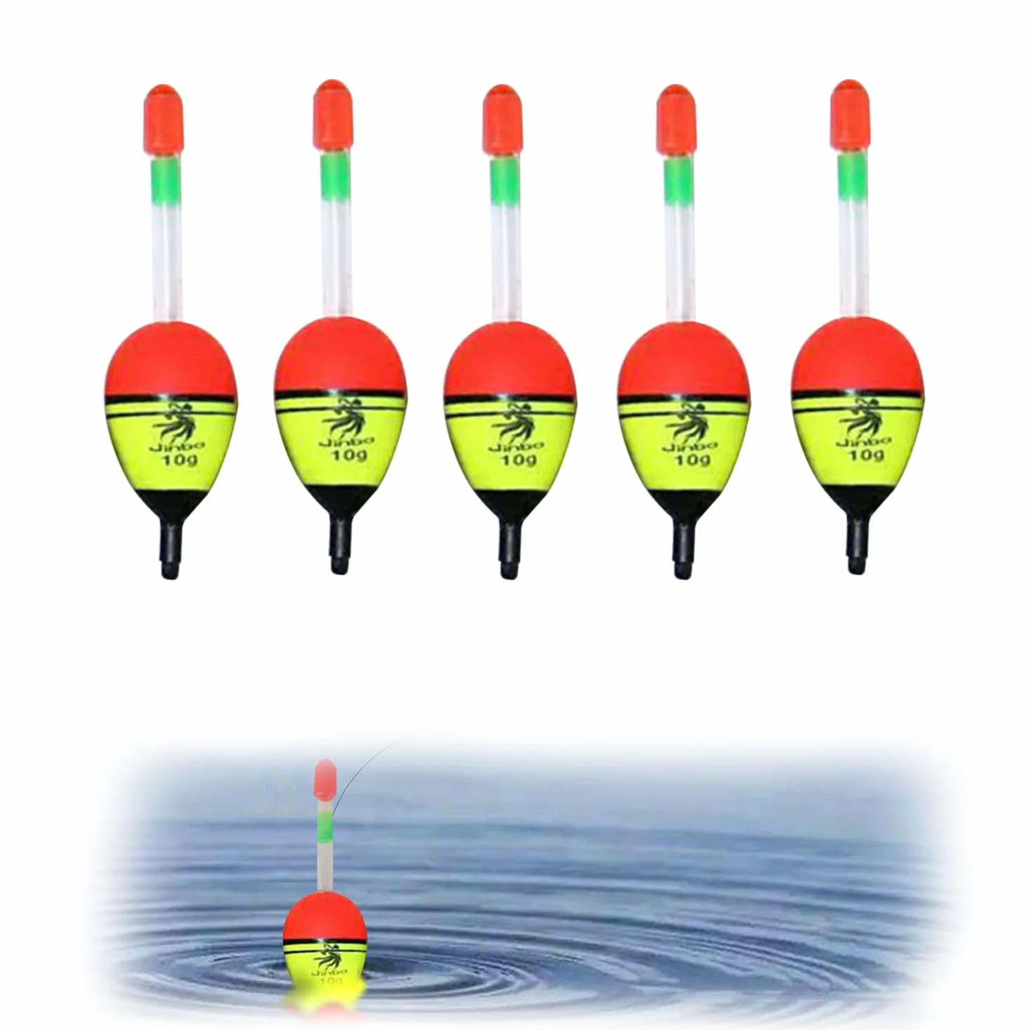 MagiSel Flotadores de Pesca EVA 10g Bobber para Pesca Nocturna Lucio Perca