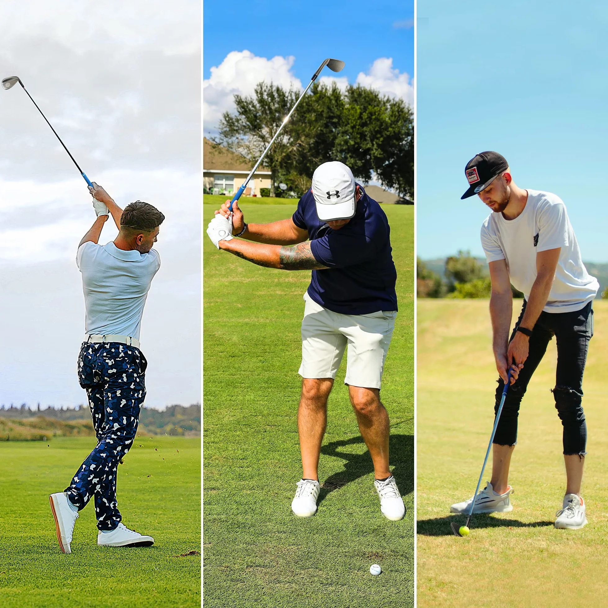 Yamato Juego de cuñas de Golf Individuales 50/52/54/56/58/60, Cara fresada para Giro
