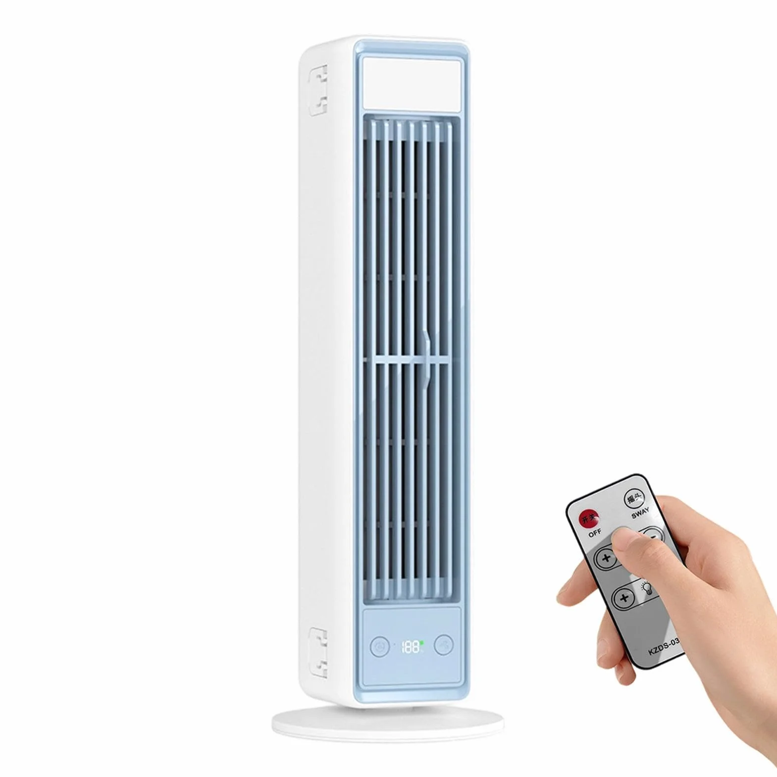 Ventilador Torre Inteligente Con mando a distancia | Ventilador Vertical para cocina garaje casa rodante salón interior exterior