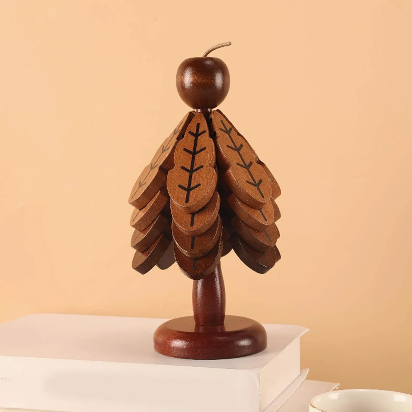 Salvamanteles De Madera Posavasos Navideño Antideslizante Protector de Mesa | Salvamanteles De Árbol Para Mesas De Centro, Platos Calientes, Ollas, Sartenes, Tazones, Bebidas, Teteras, Cocina